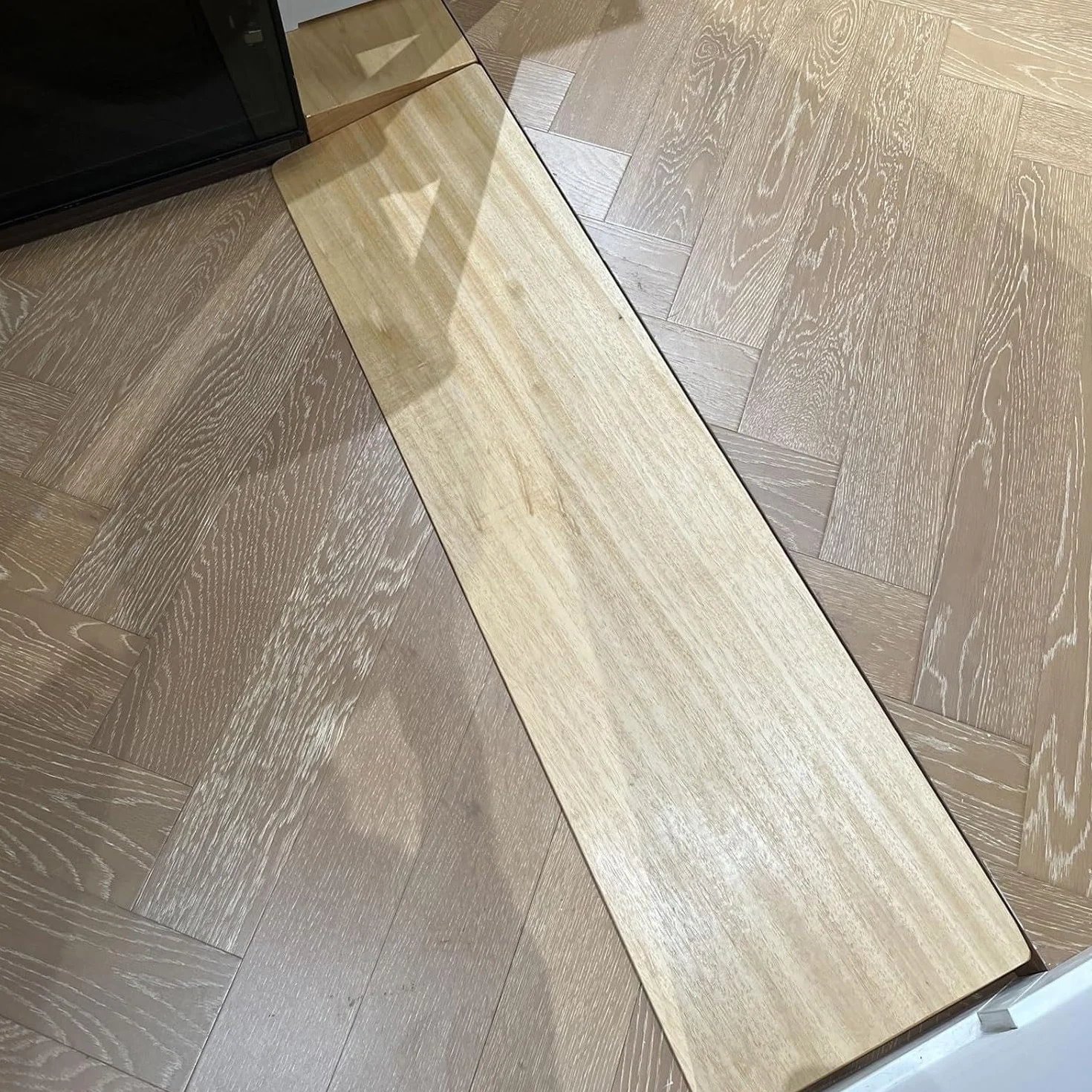 Przenośna rampa progowa drewniana 70x15x3 cm dla wózków inwalidzkich