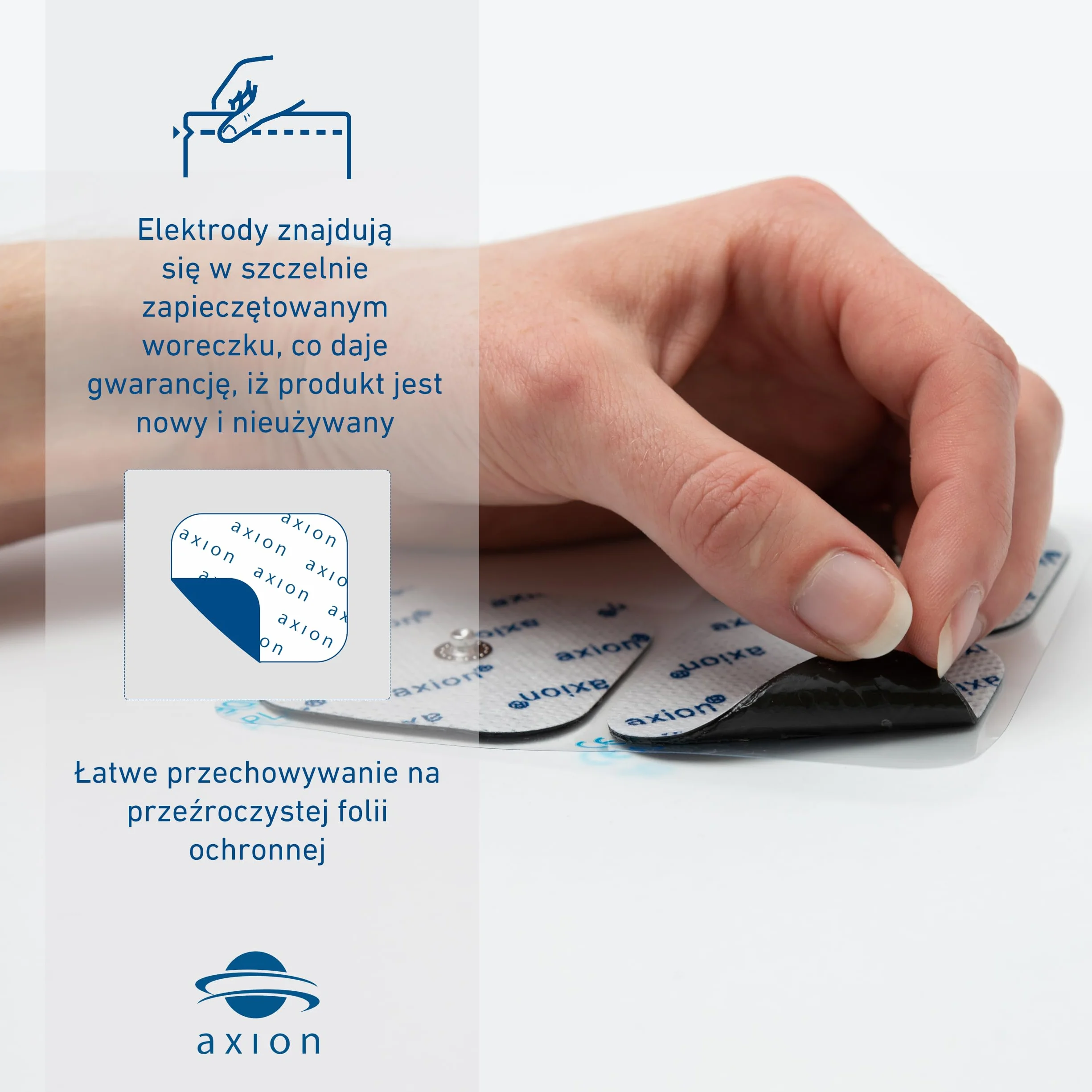 Elektrody żelowe 5x5cm do Sanitas i Beurer z przyłączem snap