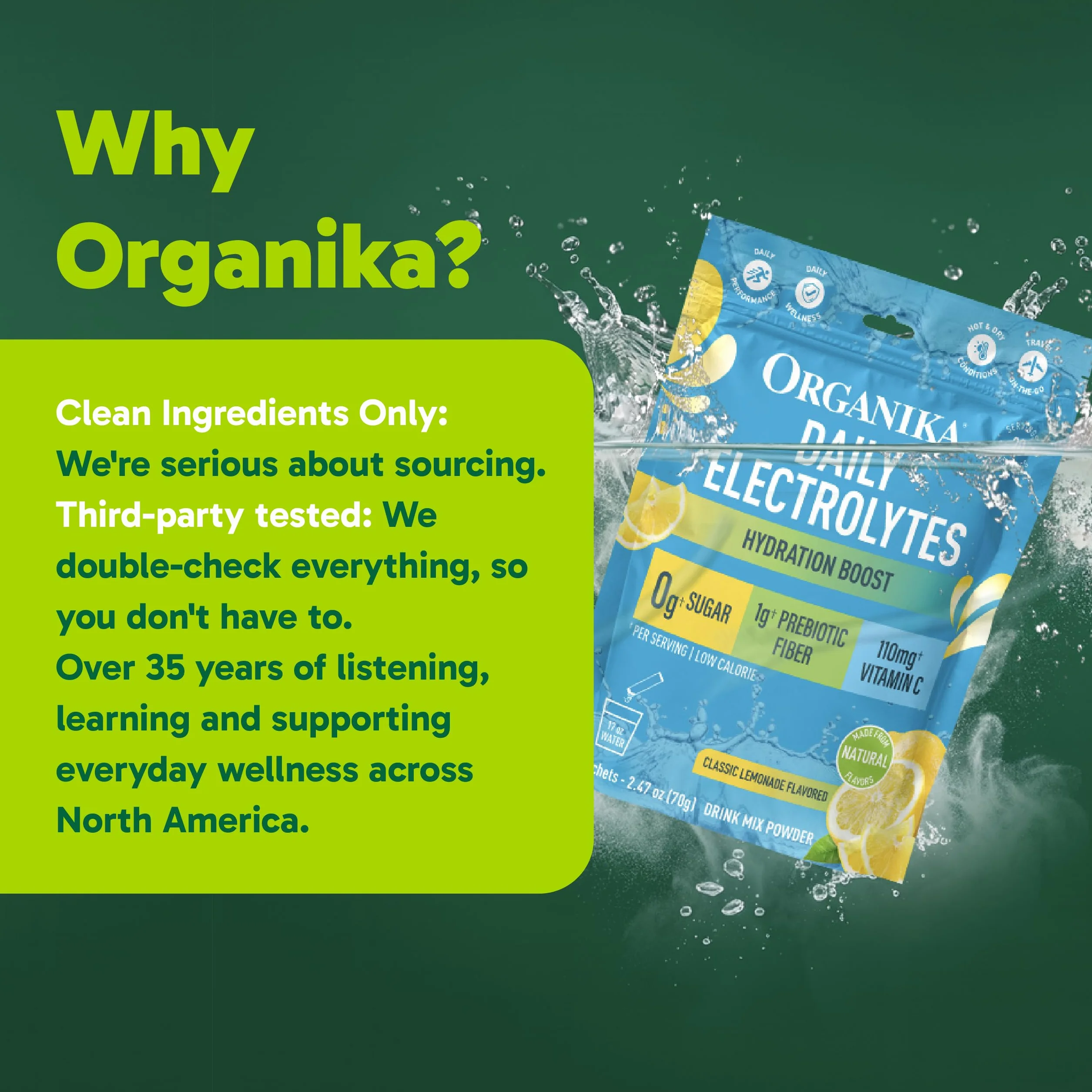 Organika Electrolytes Classic Lemonade 3.5g x 20