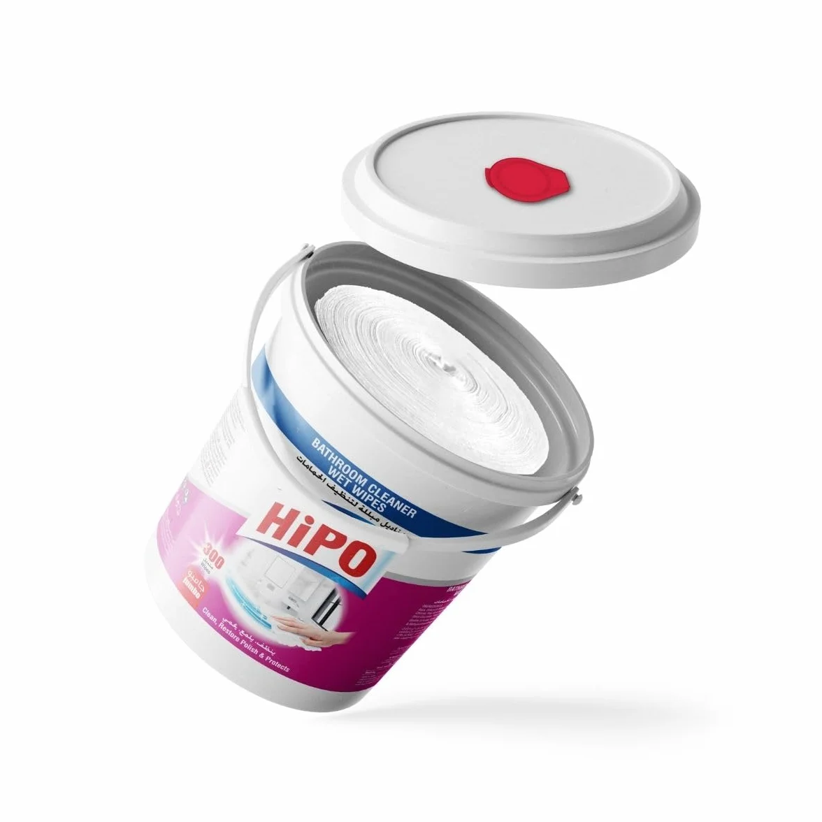 HiPO Wet Wipes for Bathroom Cleaning, 300 Wipes