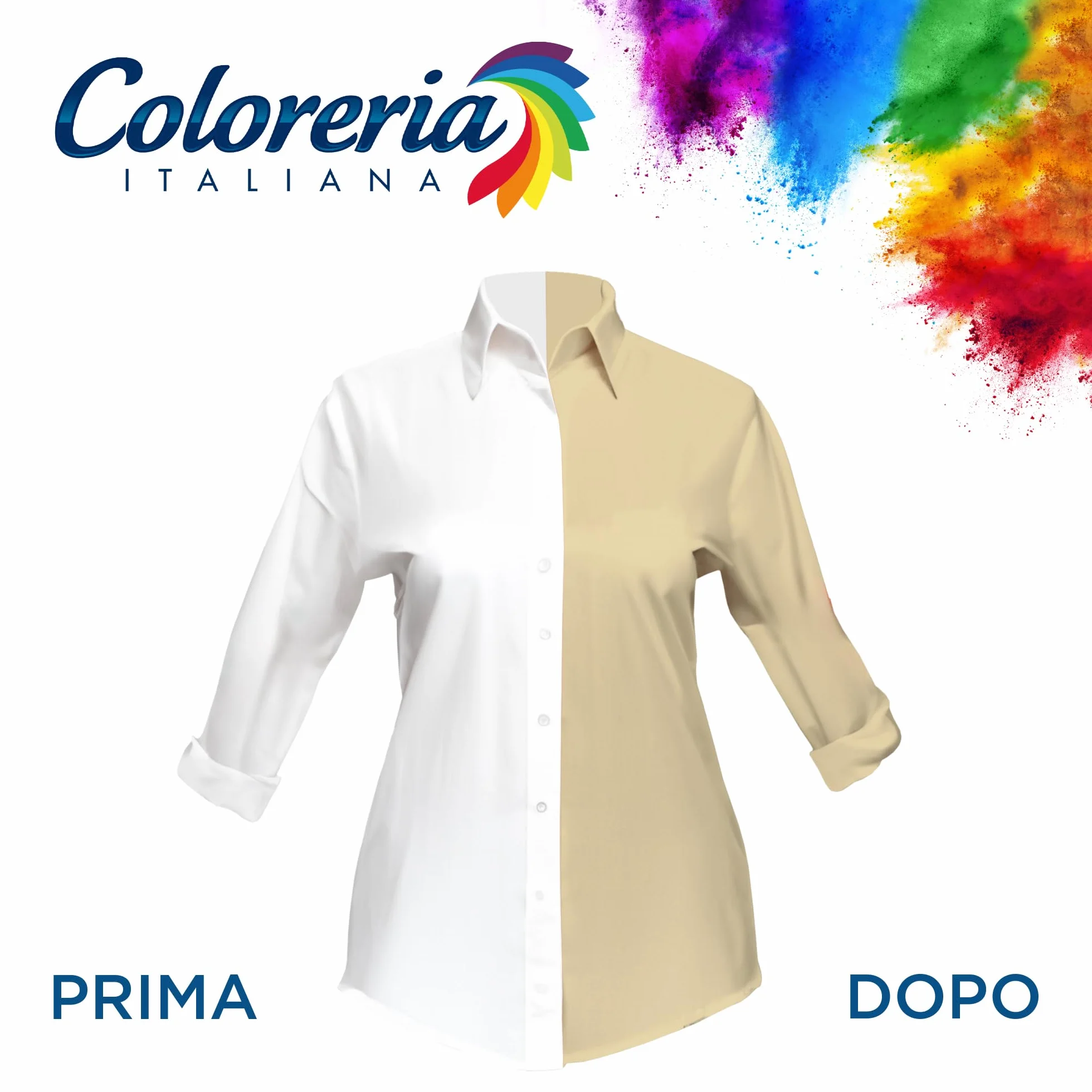 Coloreria Italiana Szary - Farba do tkanin i ubrań do prania, beżowy, 1 puszka 350 g