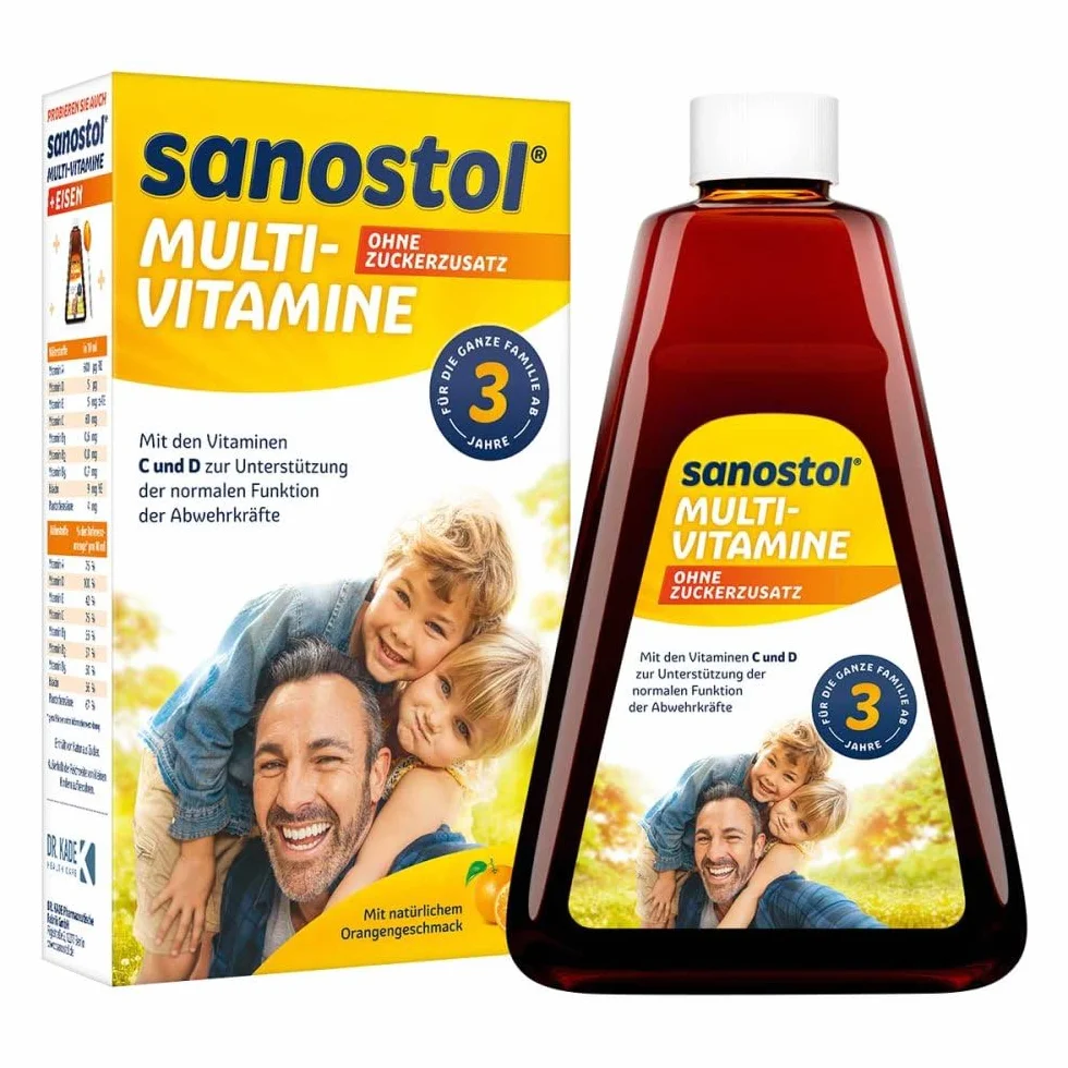 Sanostol Multi-Vitamine ohne Zuckerzusatz Saft, 230 ml