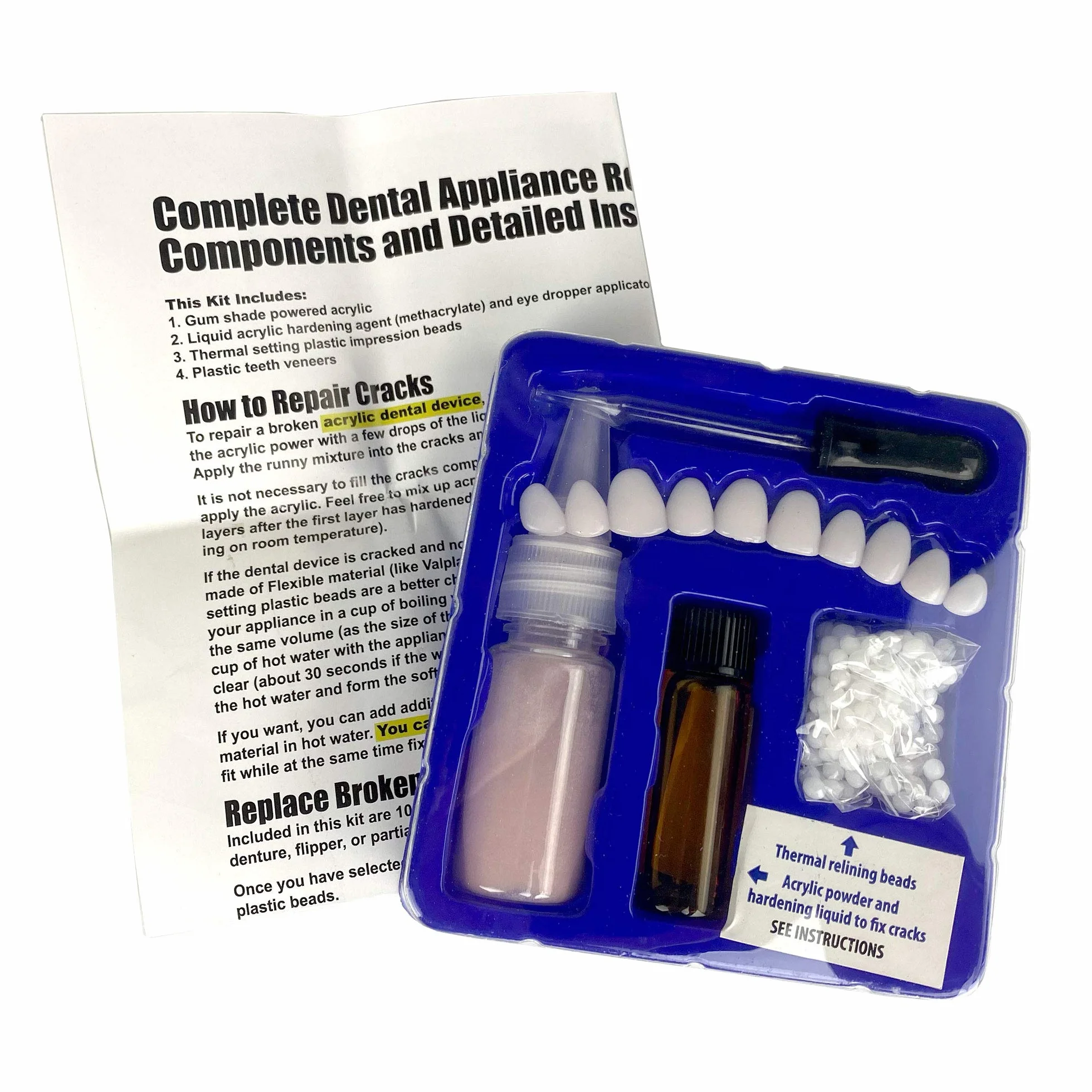 Instant Smile Complete Denture Repair Multi-Purpose Kit