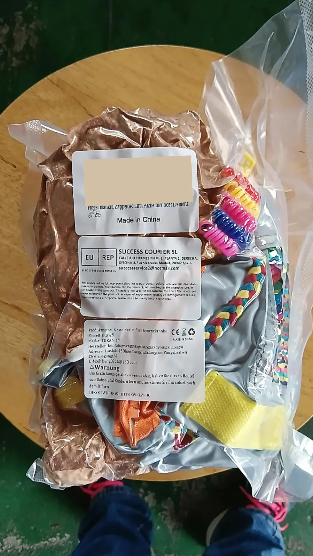 Fidget Blanket, koc dla osób starszych, koc z czujnikiem ruchu na demencję, prezent i do aktywności dla seniorów z chorobą Alzheimera lub demencją