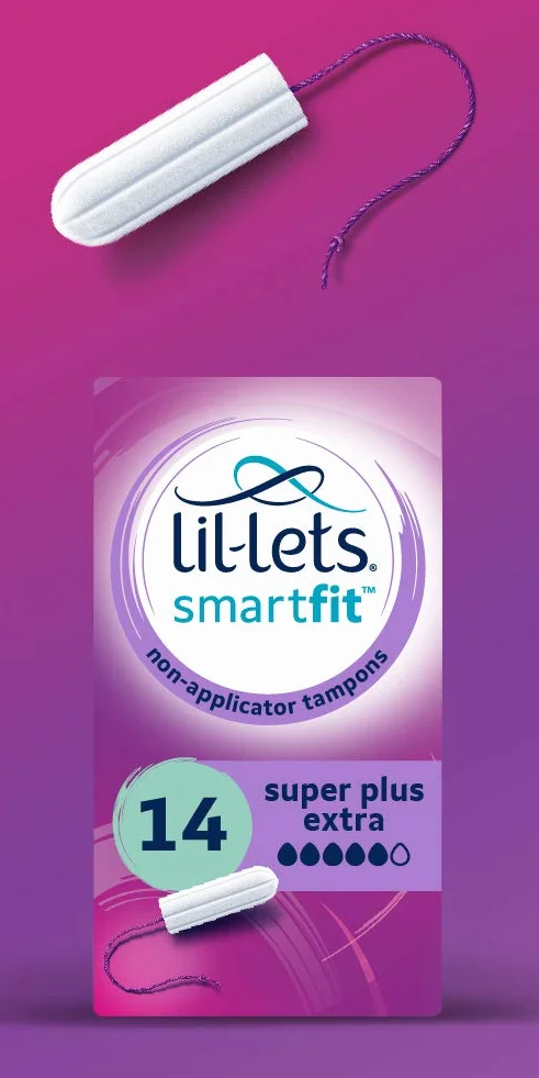Lil-Lets Super Plus Extra Smartfit Tampon z nieaplikatorem, 14 sztuk