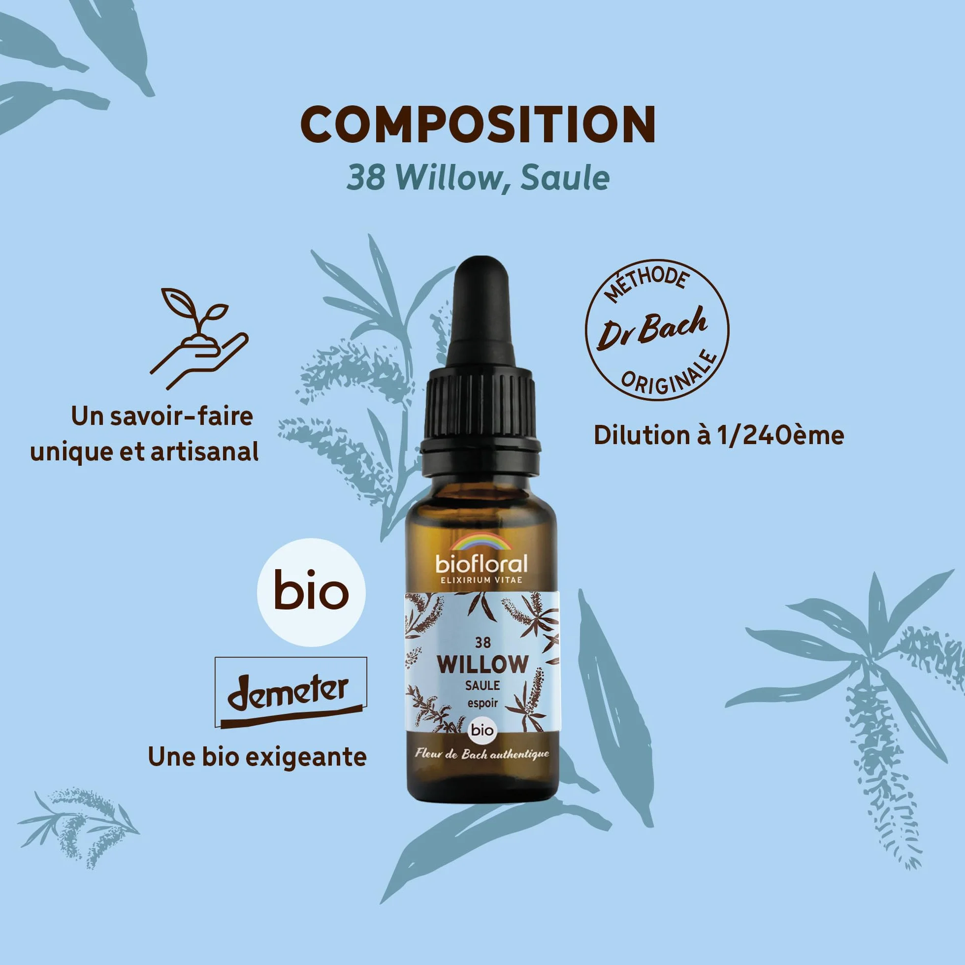 Fleurs de Bach Bio N°38 Willow - 20ml