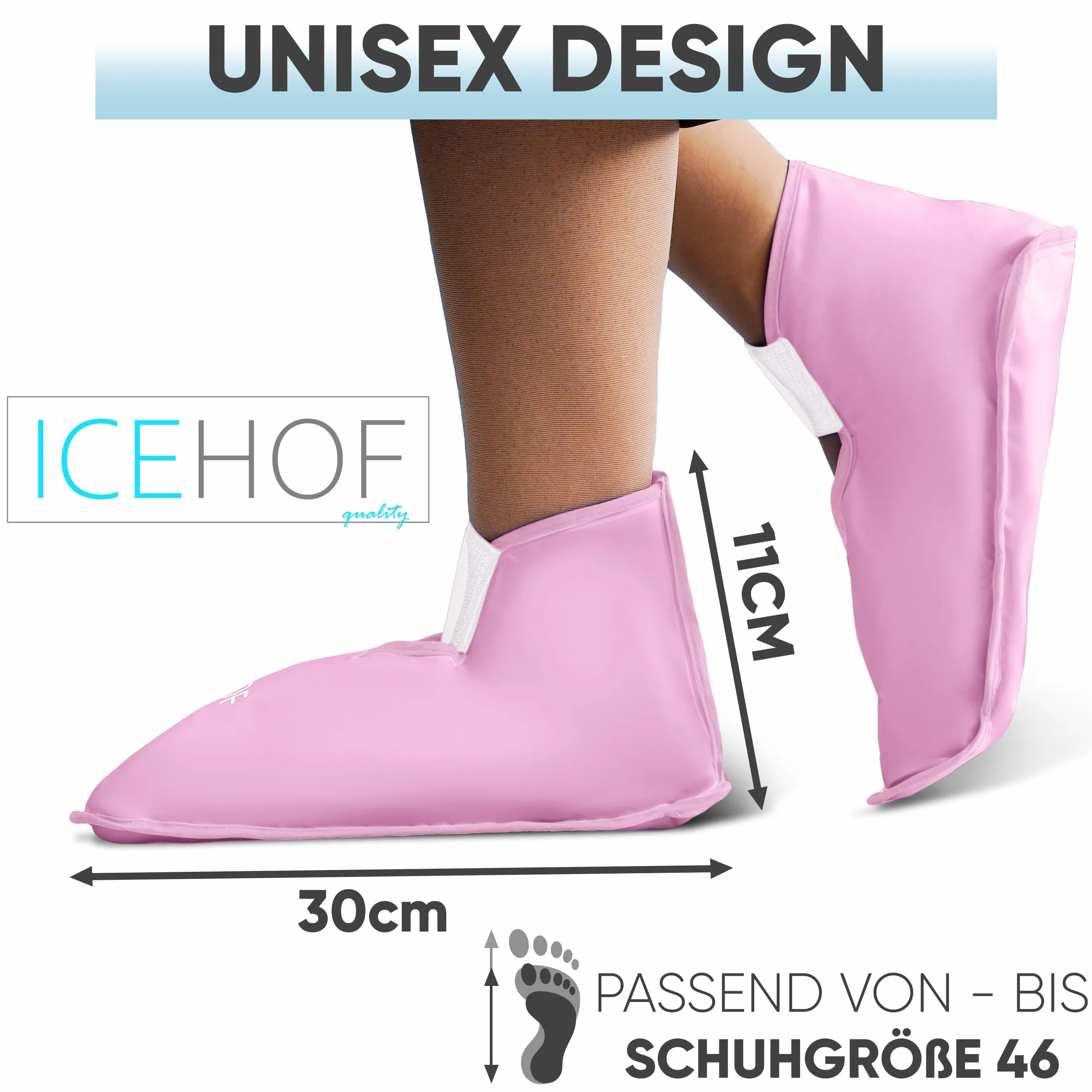 ICEHOF Buty chłodzące + buty – delikatny materiał – skarpety chłodzące z żelem, terapia zimnem dla stóp i stóp w przypadku chemioterapii, reumatyzmu, skarpety lodowe, chemioterapia, rozmiar