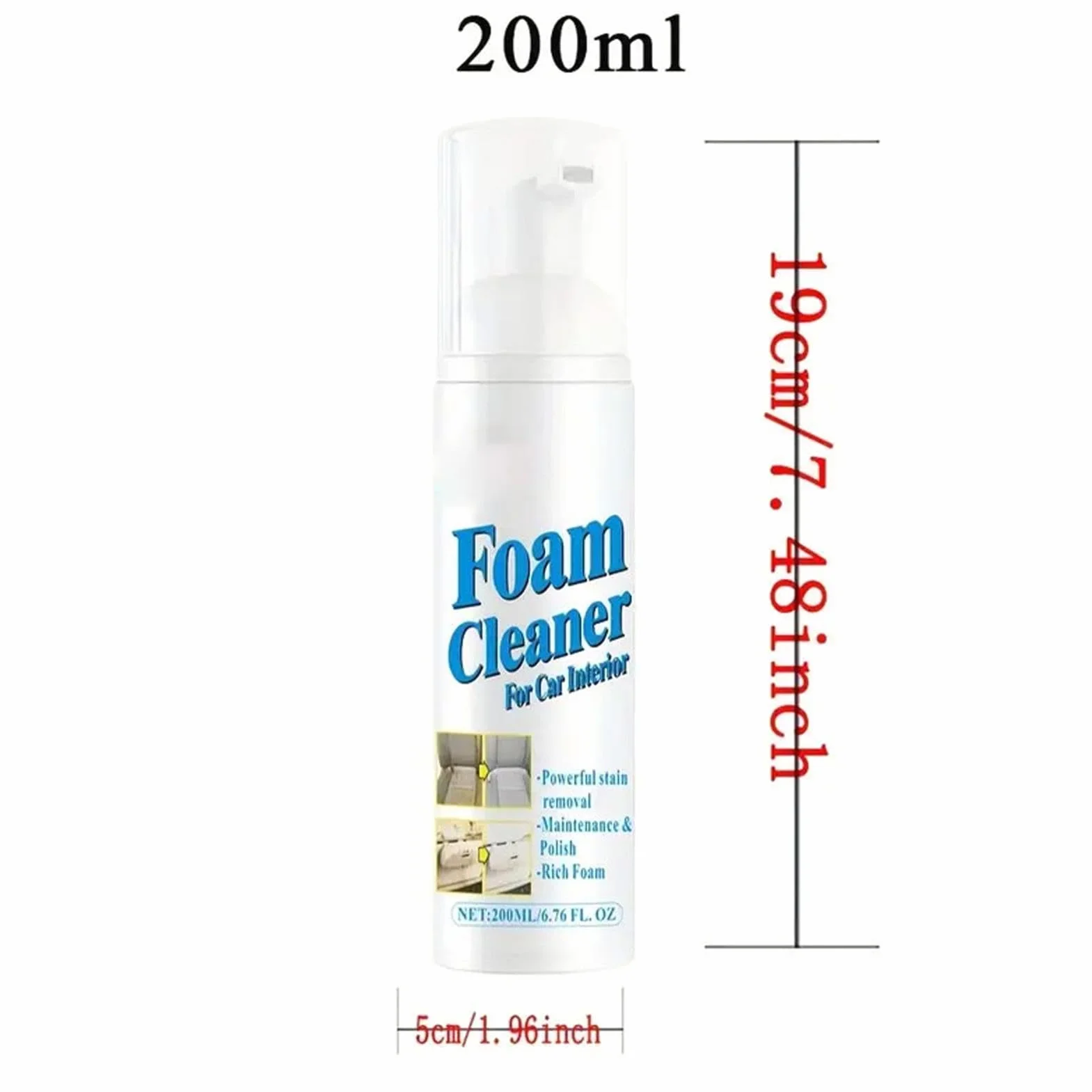 Foam Clean Spray 200 ml środek do czyszczenia bez spłukiwania pianka pielęgnacyjna