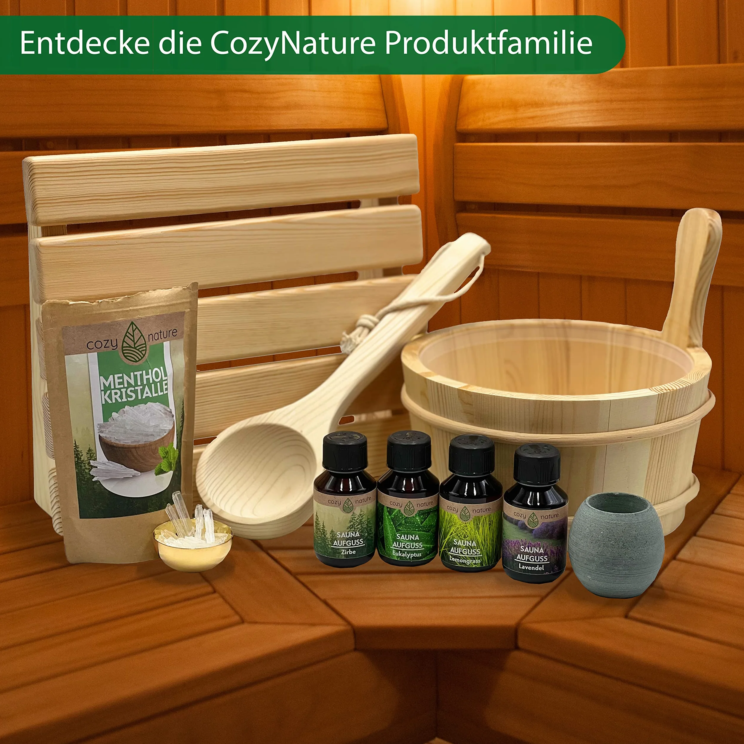 CozyNature Sauna Menthol Crystals, Akcesoria do sauny, Napar do sauny, Kryształy do sauny (100 gramów)