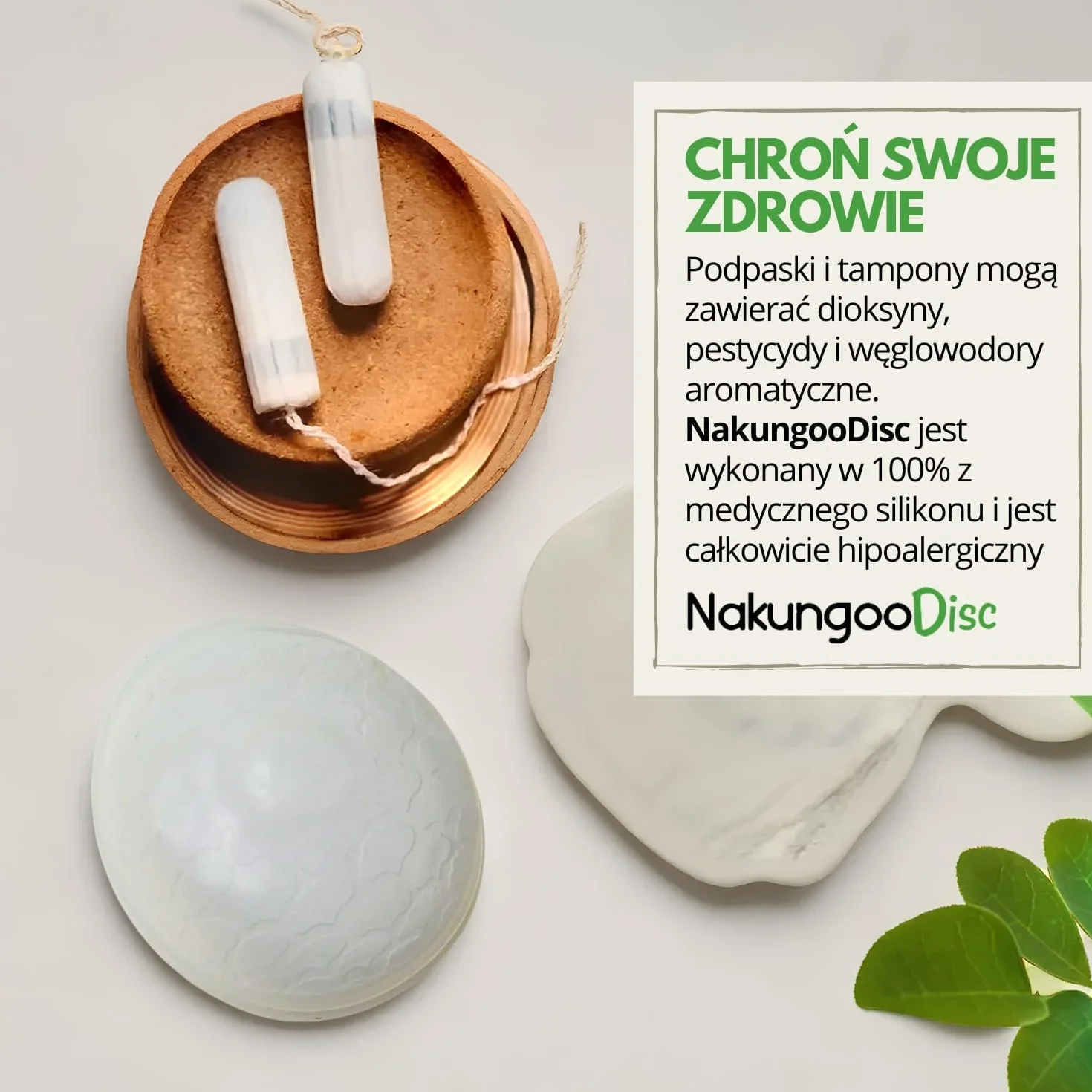 NAKUNGOO Disc Dysk Menstruacyjny Miękki, 100% Silikon Medyczny, Wielokrotnego Użytku, do Stosunków Seksualnych | Zestaw 2 Rozmiary (S i L), na Obfity i Lekki Przepływ, ze Sterylizatorem i Akcesoriami