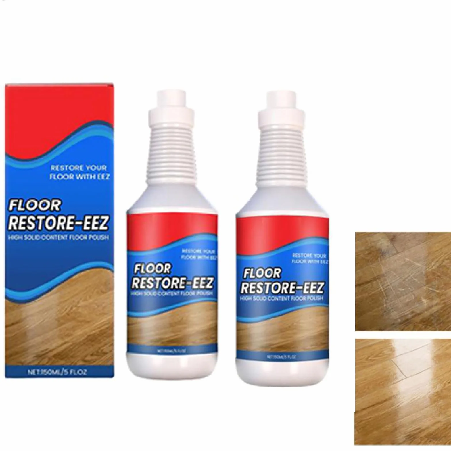 Floor Restore Eez, 2 sztuki, 150 ml, środek do renowacji podłóg, środek do odnawiania podłóg, do domu, mieszkania, salonu, sypialni, kuchni