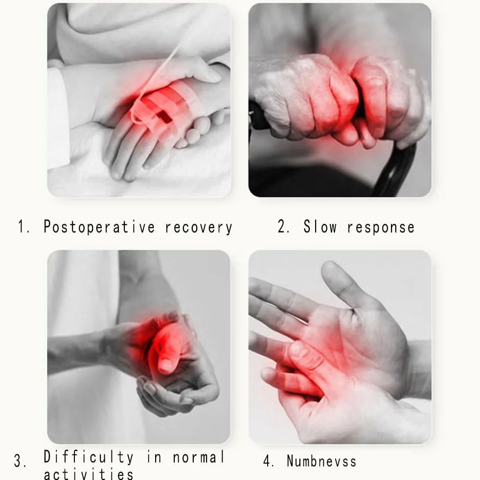 Siemioczęściowa Rękawiczka Rehabilitacyjna Set Stroke Rehabilitation-urządzenie Do Terapii Ręcznej, ćwiczenie Palców Z Trybem Lustrzanym, Zarządzanie Bólem I Przenośny Projekt Do Od(Size:l,Color:Blue)