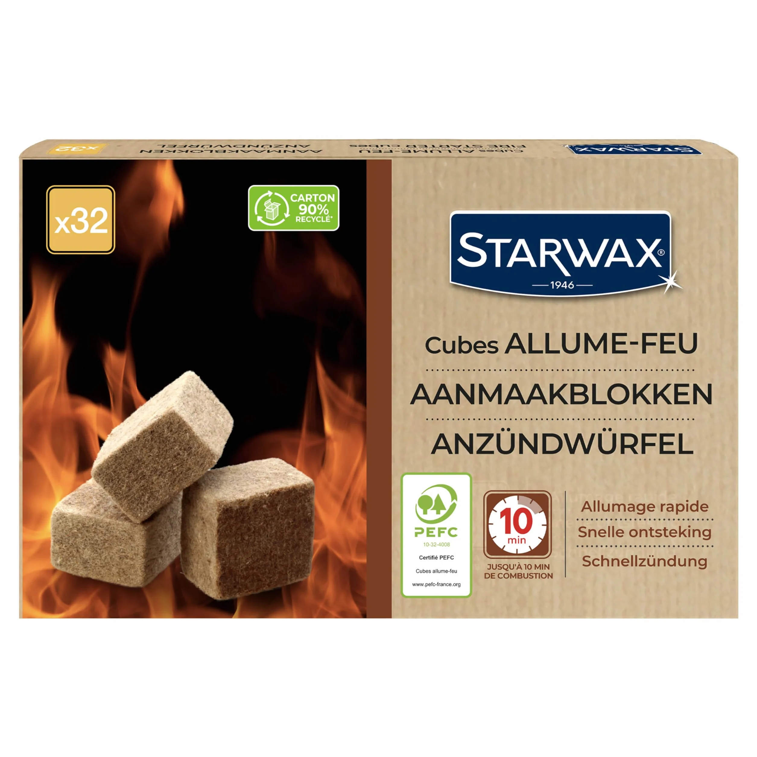 STARWAX Cubes Ałun Feu PEFC