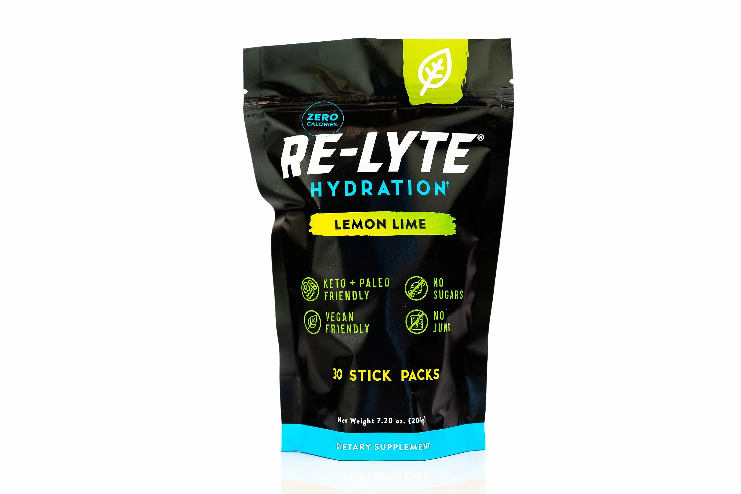 REDMOND Re-Lyte ELECTROLYTE Drink Mix LEMON LIME 30 saszetek 6,3 g - elektrolityczny proszek bez cukru, z solą Redmond Real Salt i ponad 60 ważnych minerałów i pierwiastków śladowych