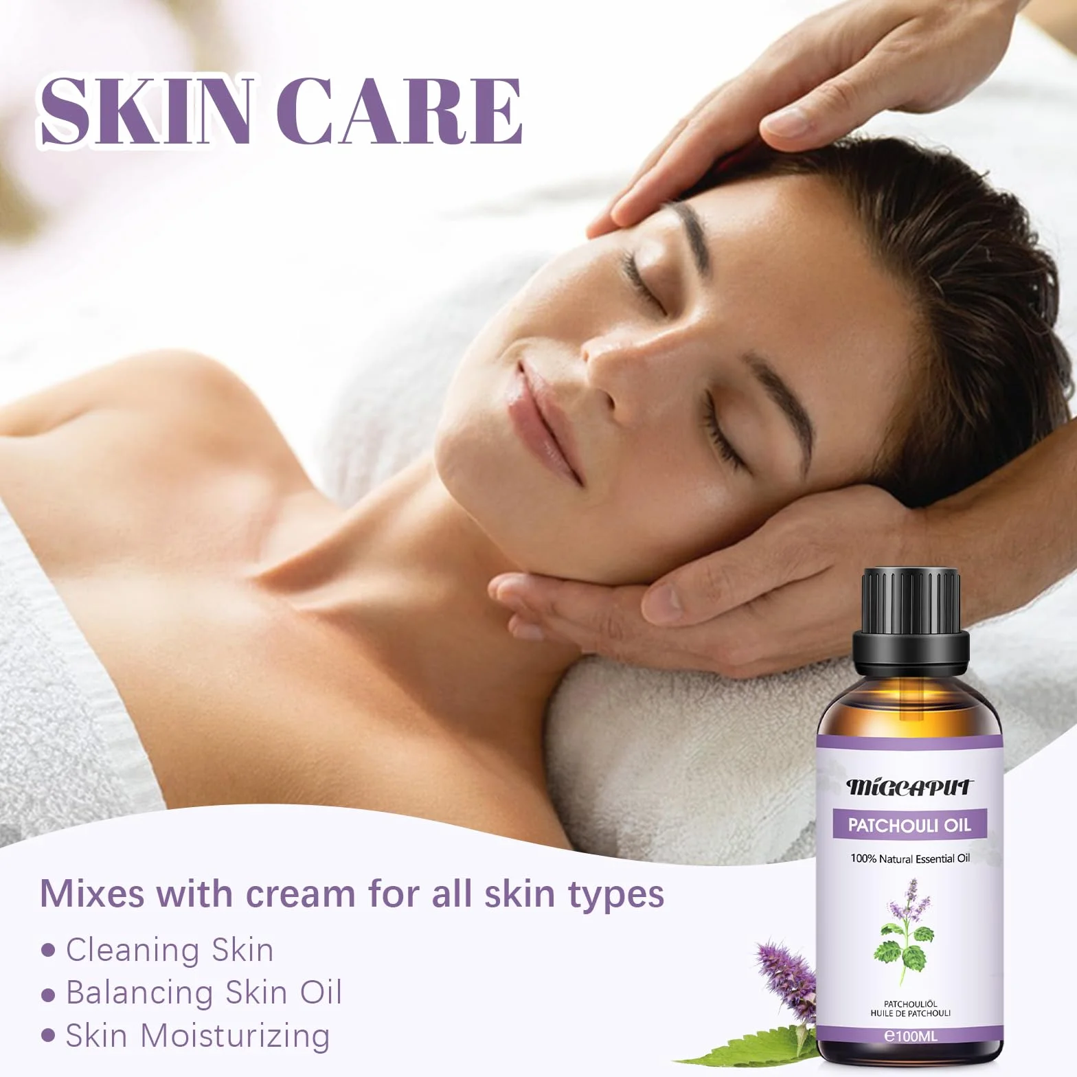 Olejek Paczuli 100ml Naturalny Aromaterapeutyczny do Dyfuzora SPA Masażu