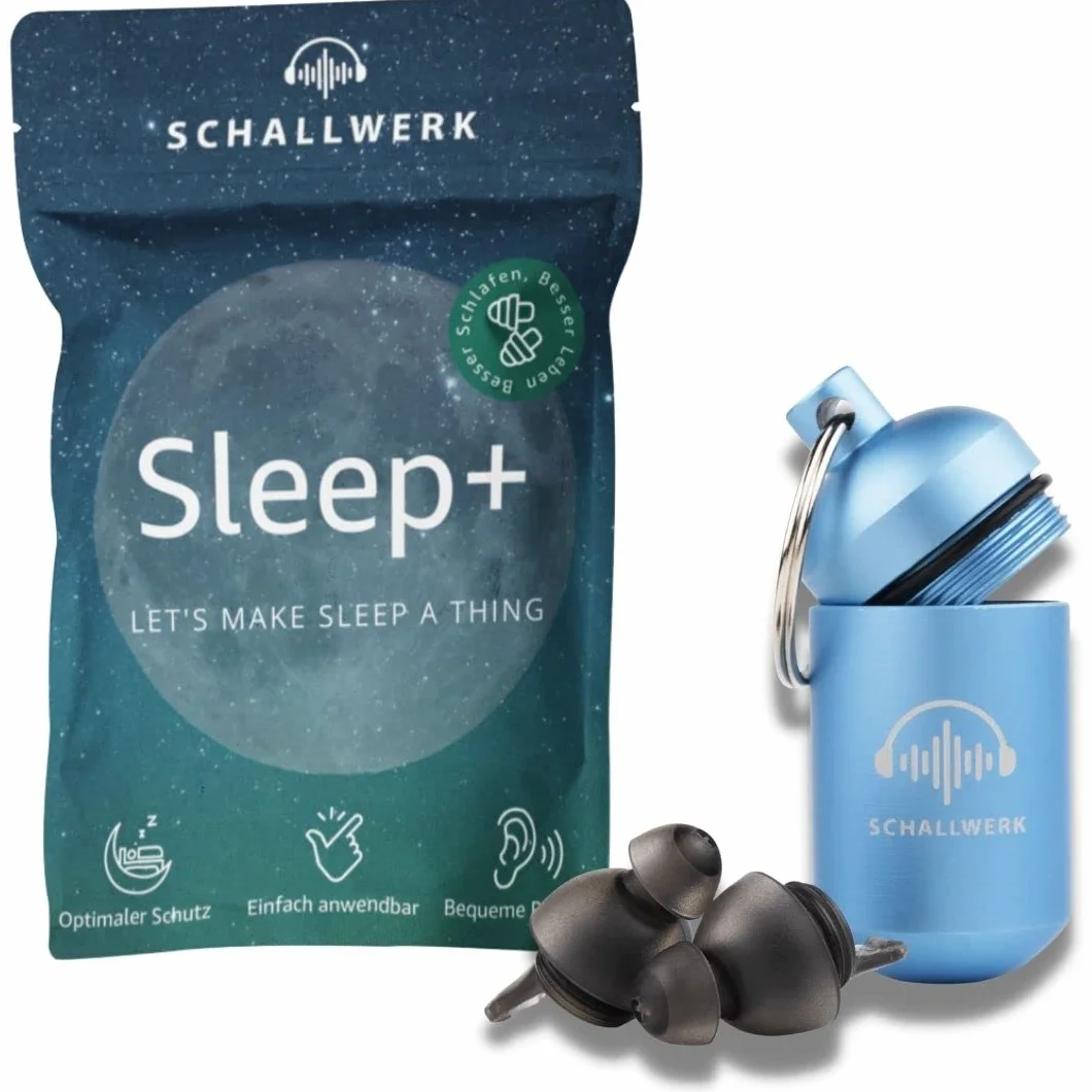 SCHALLWERK Sleep+ zatyczki do uszu do spania – tłumią hałas i chrapanie