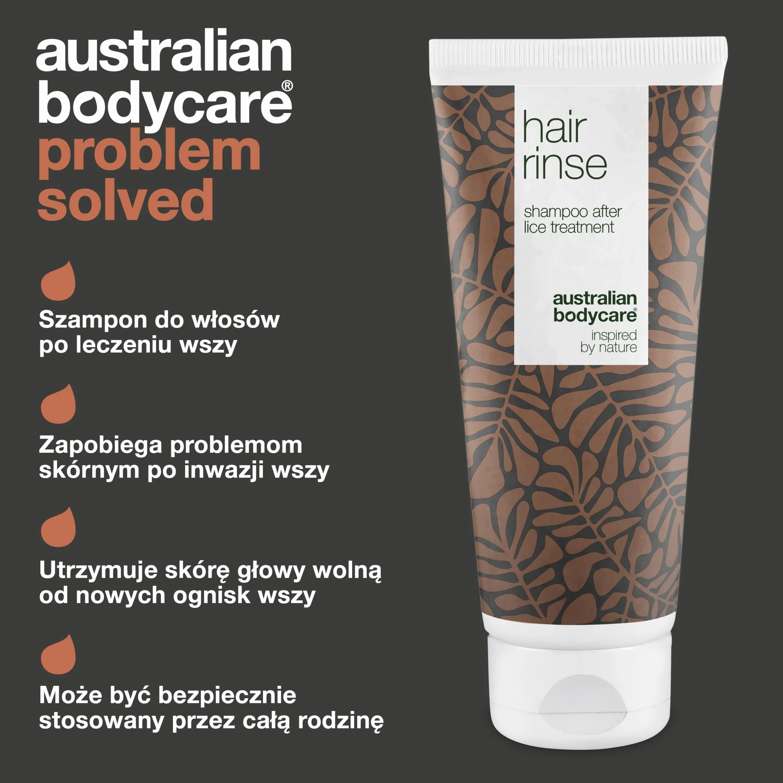Hair Rinse, 200ml | Szampon do skóry głowy po leczeniu wszawicy | Działa profilaktycznie | Z 100% Olejkiem z Drzewa Herbacianego | Odpowiedni dla dzieci i dorosłych