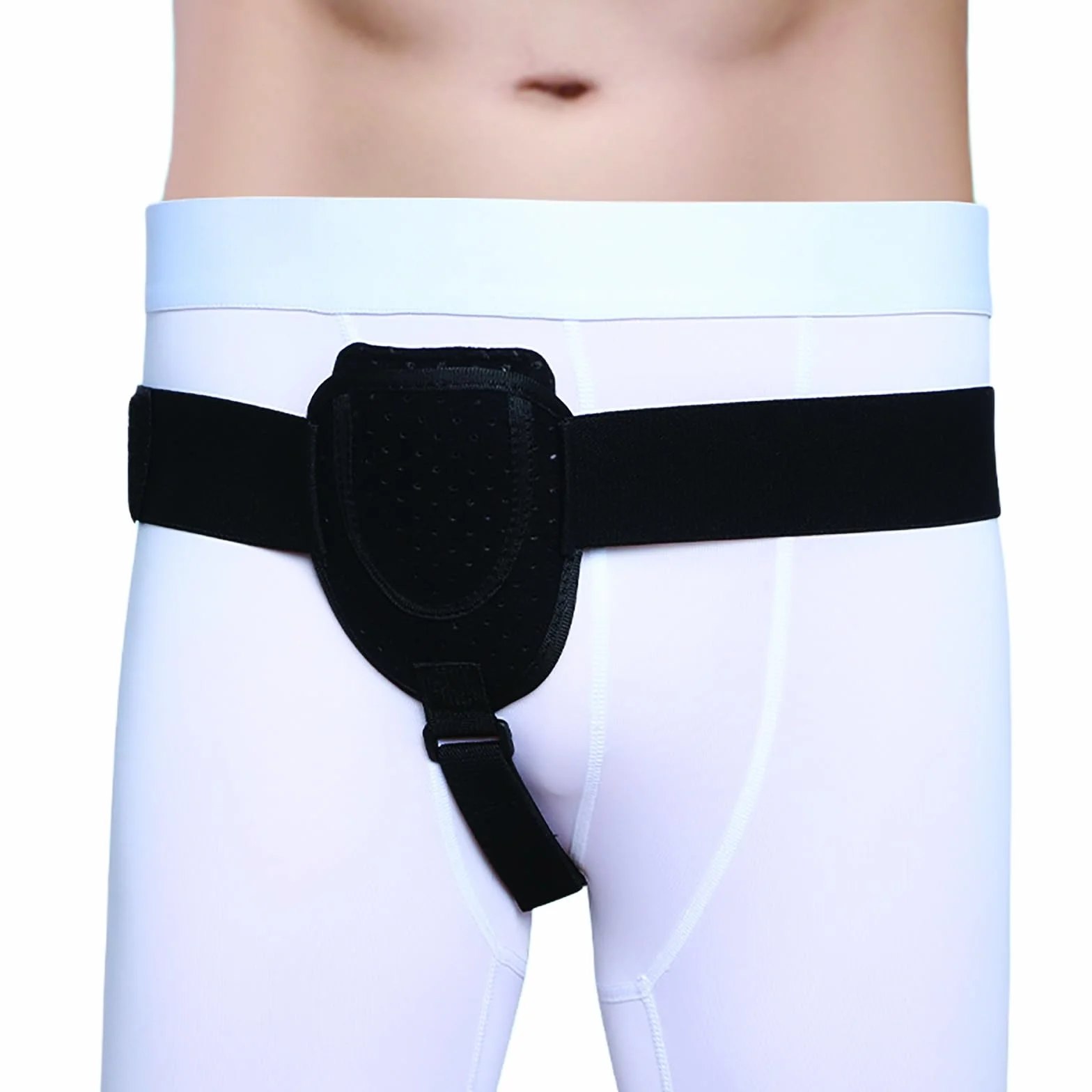 Inguinal Hernia Belt for Men, Adjustable Inguinal Hernia Support for Men and Women Fits Left or Right Side, Support Truss, 1 Removable Compression Pad(Black)