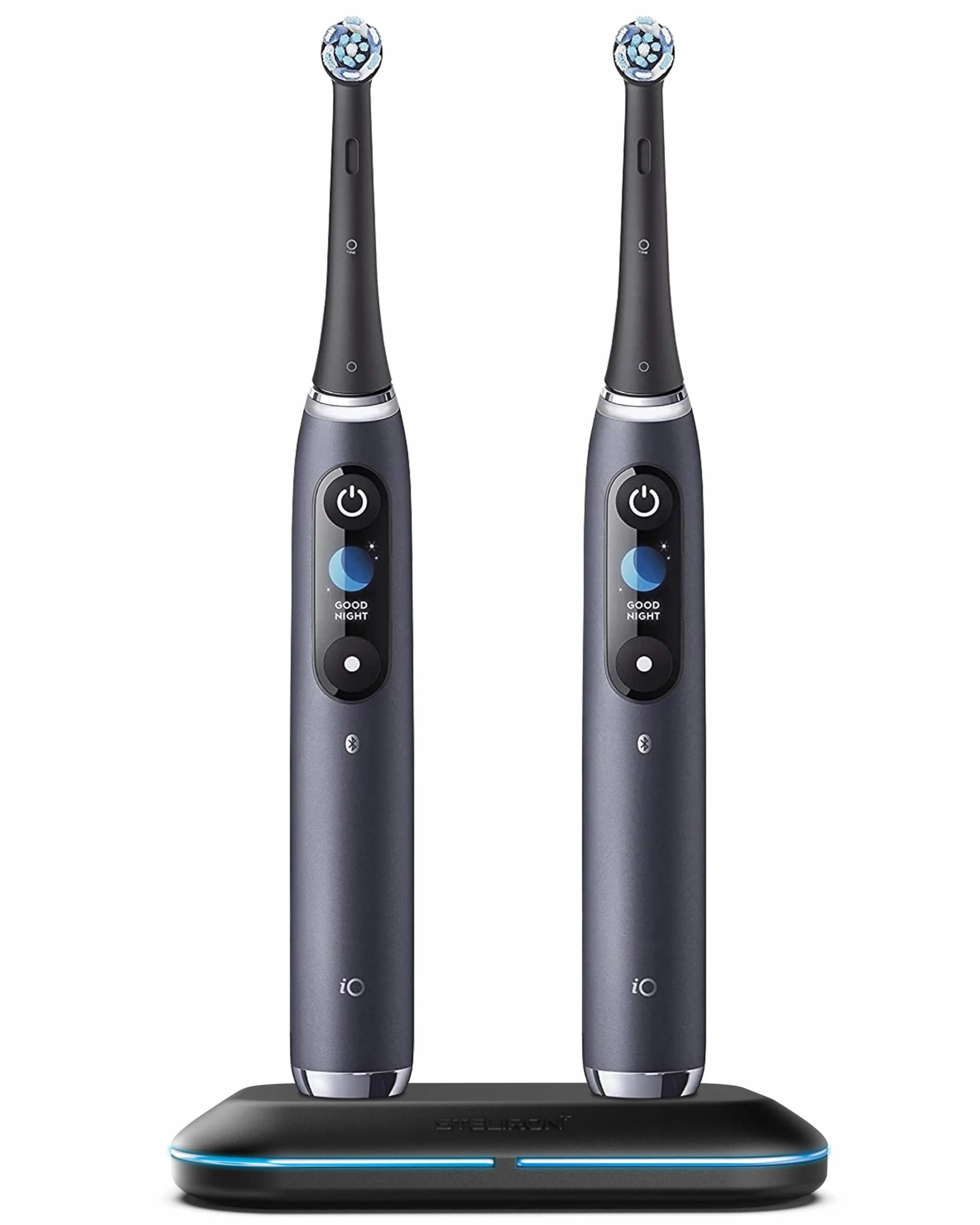 Podwójna elektryczna ładowarka do szczoteczek do zębów OralB iO Series 10/9/8/7/7G, magnetyczna podstawa ładująca ze wskaźnikiem LED (przyjazna w podróży) zasilana przez USB zamiennik do modeli Braun