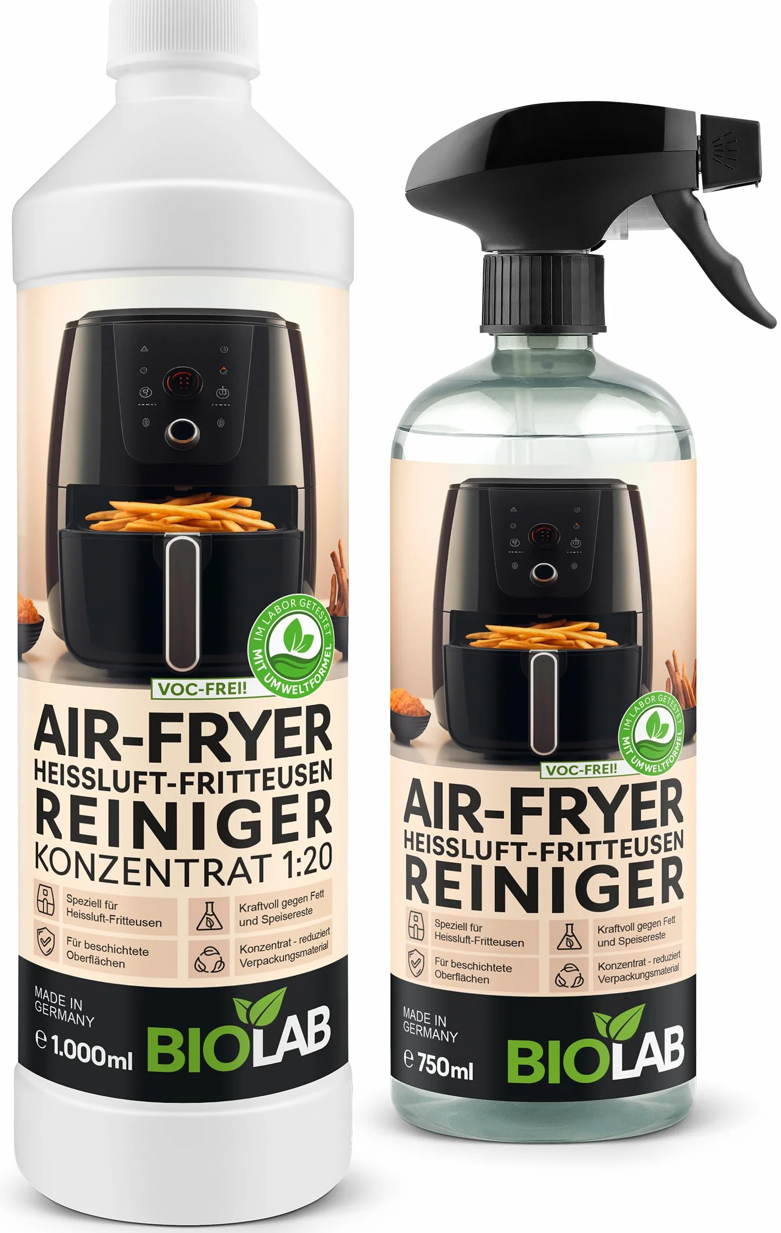 BIOLAB środek czyszczący do Airfryer spray 750 ml koncentrat 1000 ml