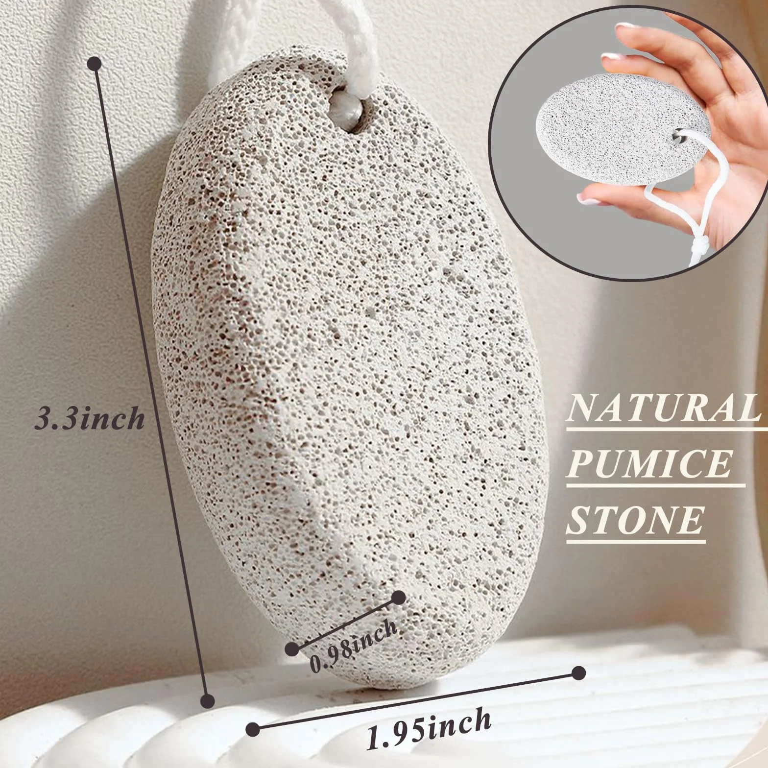 Pumeks, naturalny kamień do polerowania skóry, złuszczanie twarda, martwa sucha skóra, do profesjonalnego salonu, pedicure, zapobiega powstawaniu odcisków i pęknięć pięt, wygładza skórę łokcie i