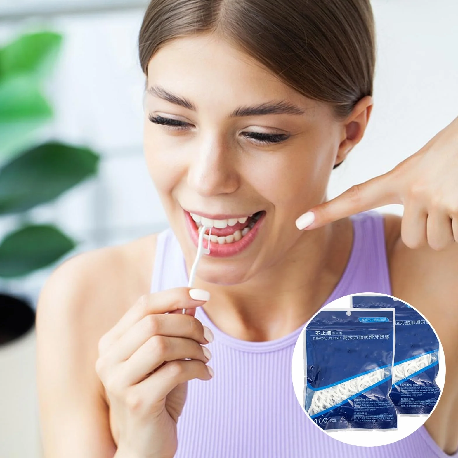 Wykałaczki Spldsun, 6 sztuk, 600 sztuk, jednorazowa nić dentystyczna, nić dentystyczna w kształcie litery Y, zadbaj o zdrowie stomatologiczne