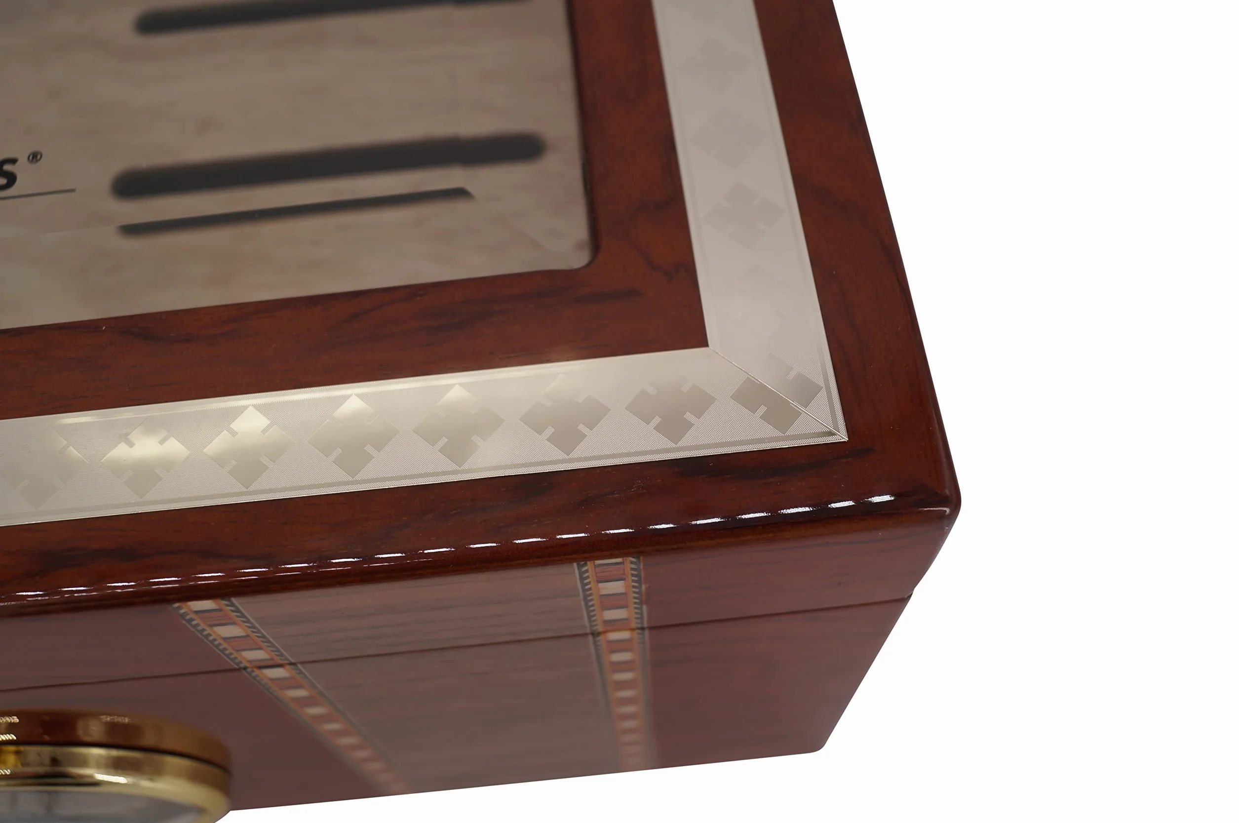 GERMANUS Humidor skrzynia z okienkiem brązowa MVI