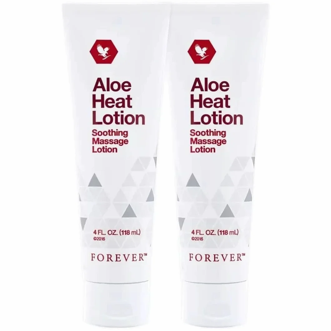 2 tubki forever living aloe heat lotion (3 x 4 oz), uspokajający balsam do masażu