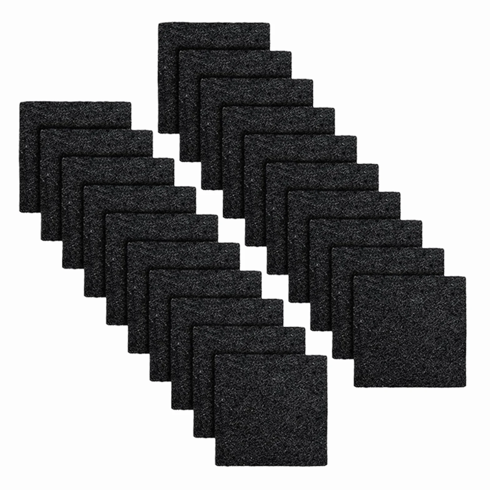 Filtr zapachowy, eliminator kleju z w?glem aktywnym, 20-cz??ciowy filtr poch?aniaj?cy zapachy kosza ?mieci z w?glem drzewnym, trwa?y materia? z ?atw? do przyklejania, do u?ytku wewn?trz i