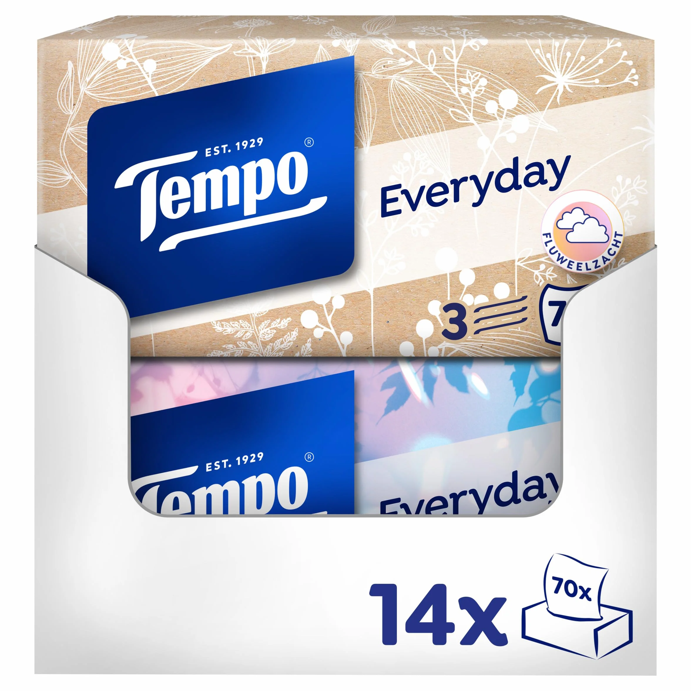 Tempo 837046 Chusteczki, Biały, 70 szt.