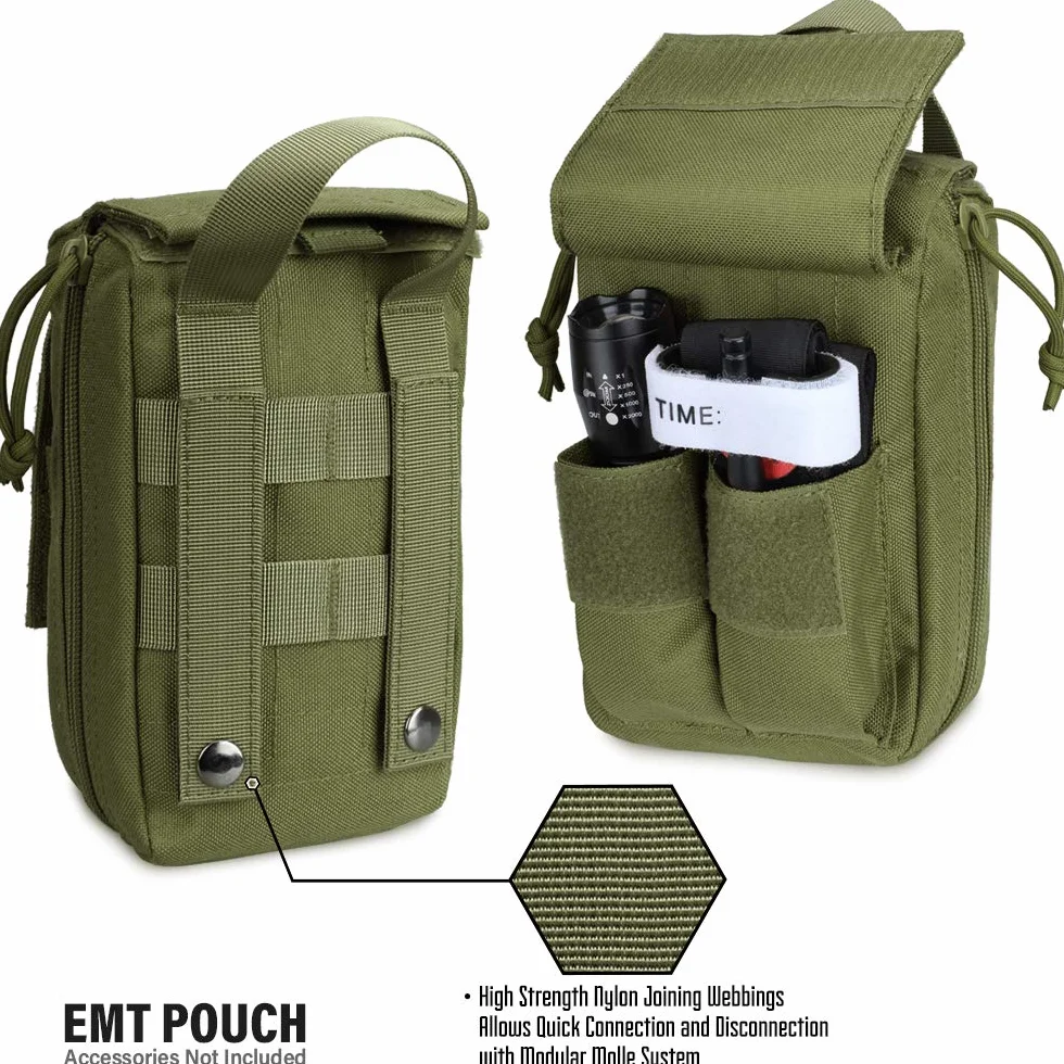 WYNEX Tactical Rip Away apteczka pierwszej pomocy, wycinana laserowo konstrukcja Molle EMT, torba survivalowa IFAK, wydmuchuje medyczny organizator ratunkowy