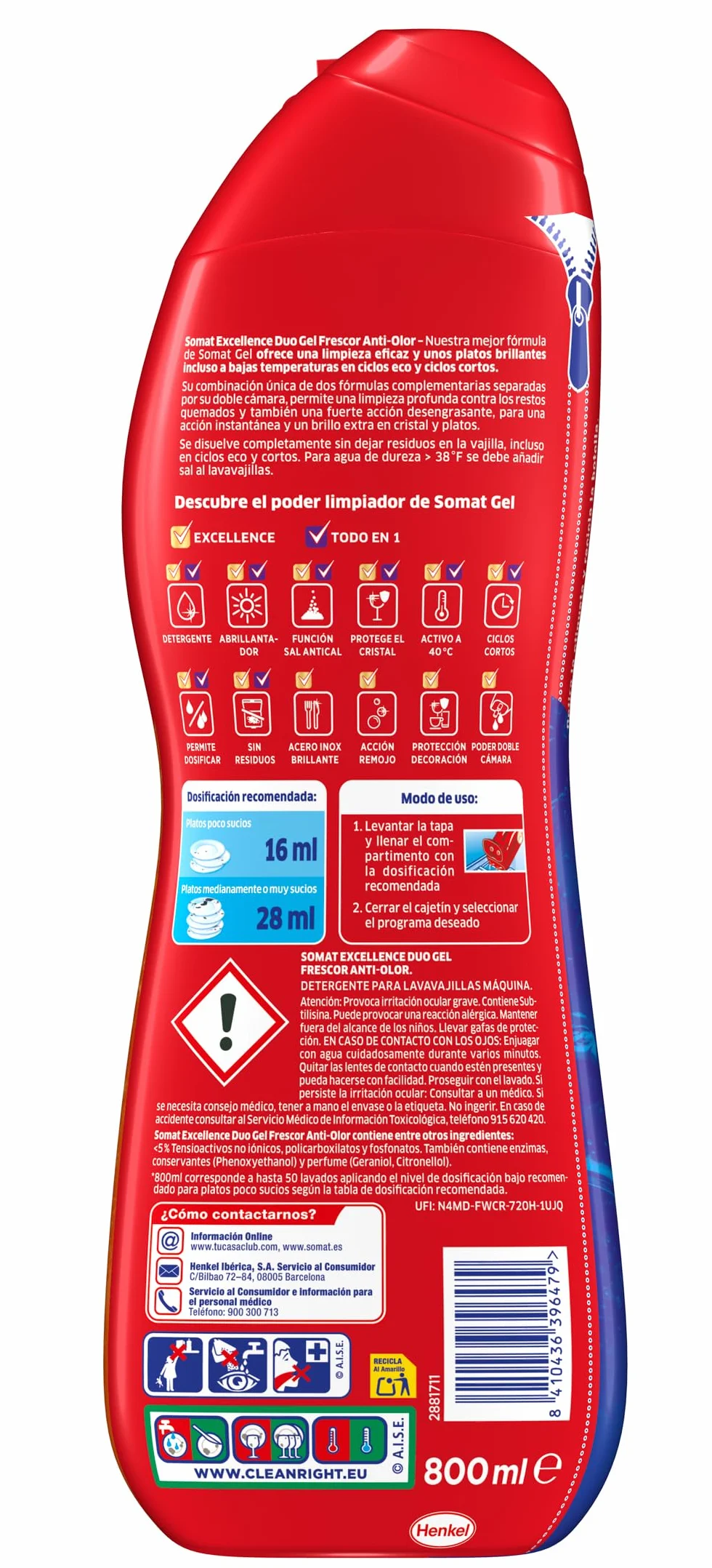 Somat Oro Żel do Zmywarek 2 x 900 ml