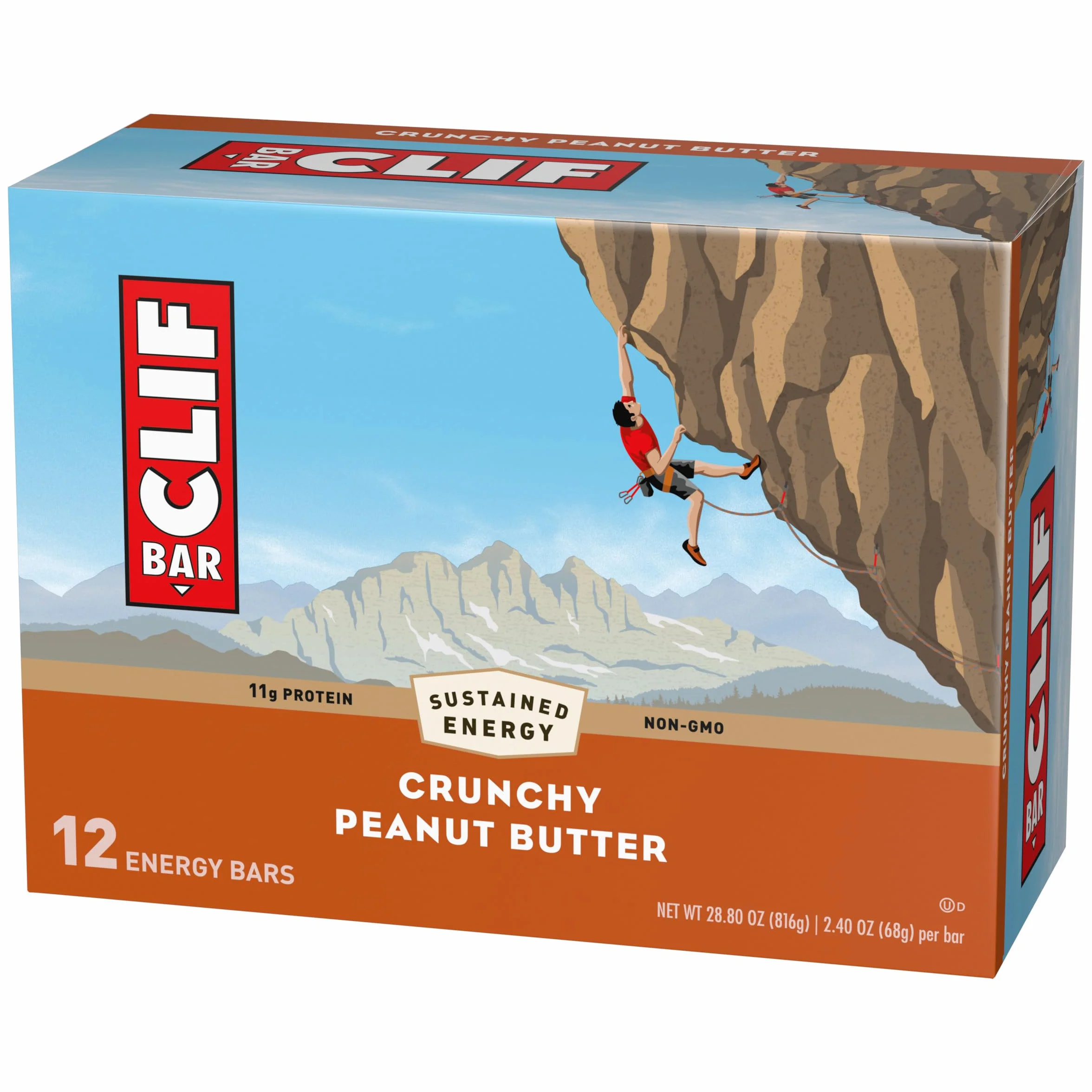 Clif Bar Crunchy Peanut Butter Energy Bars, 12 barów
