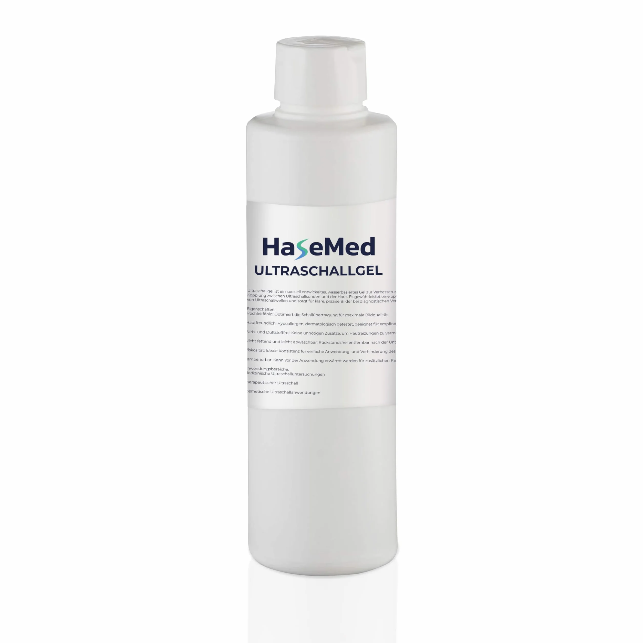 HaseMed żel ultradźwiękowy 500 ml, 1 sztuka – neutralny pH, przyjazny dla skóry i biokompatybilny żel zapewniający optymalną transmisję ultradźwięków. Idealny do badań ultrasonograficznych w praktyce