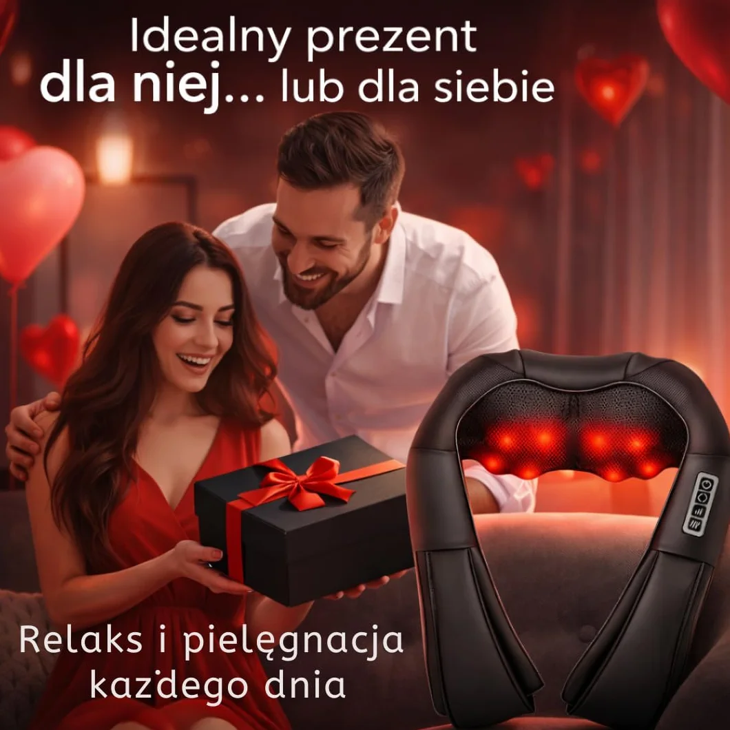 Masażer Shiatsu do Karku i Pleców z Podgrzewaniem Elektryczny MM Infinity Love