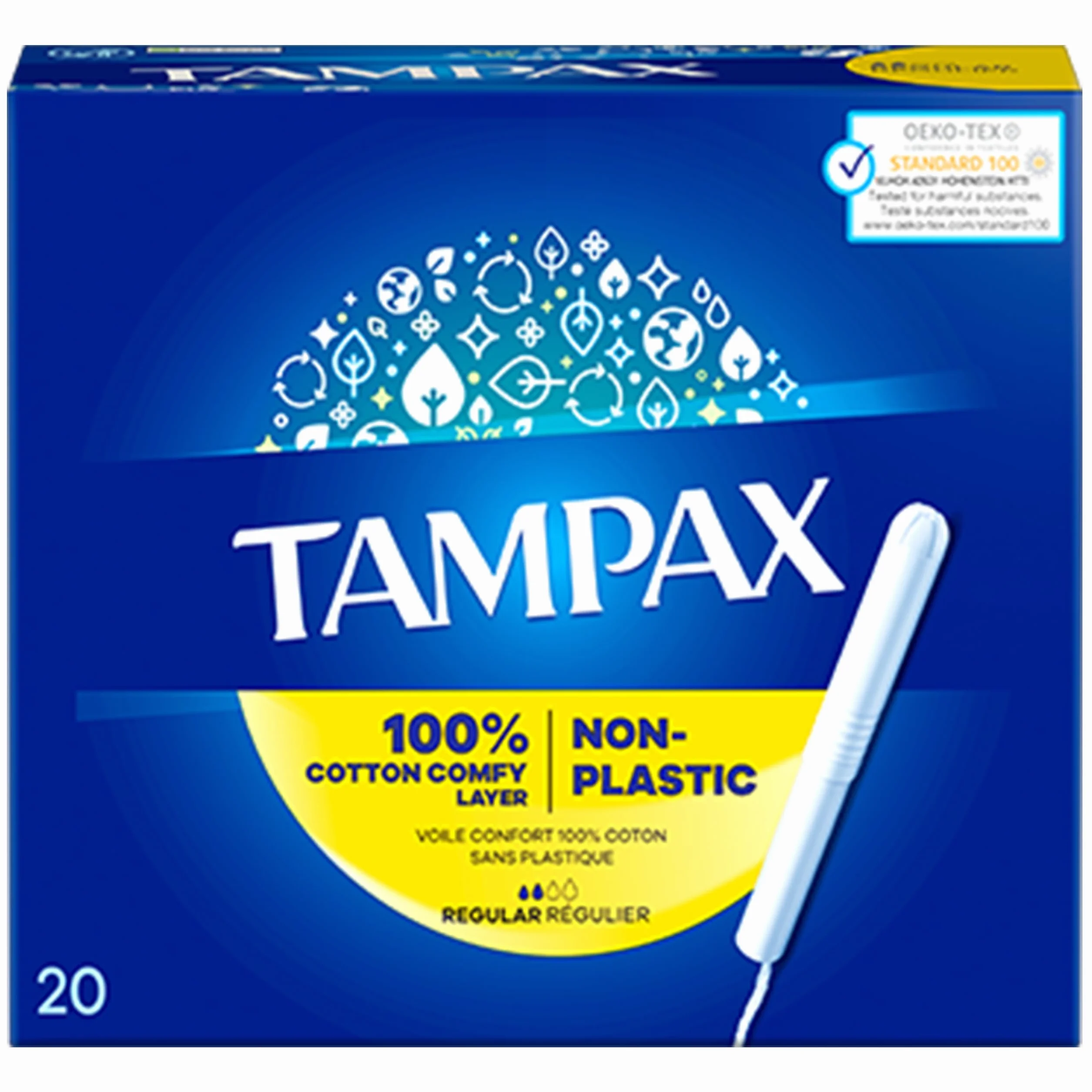 Tampax Zwykłe tampony z aplikatorem kartonowym, 20 sztuk