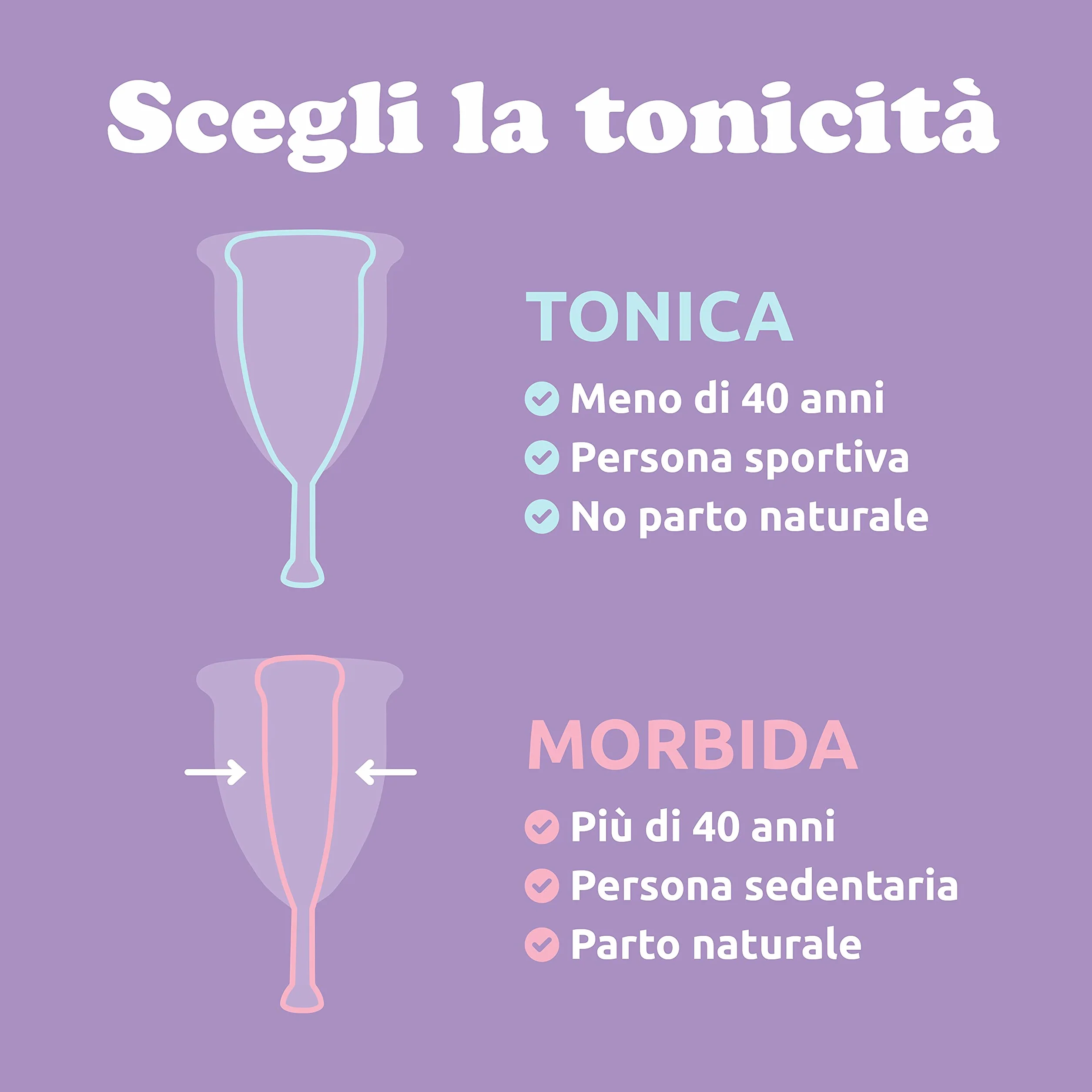 Tęczowy kubek menstruacyjny wyprodukowany we Włoszech z silikonu medycznego bez lateksu i dodatków, wygodny, ekologiczny, bezpieczny, w wielu wariantach, miękki kubek menstruacyjny, kolor cyklamenowy,