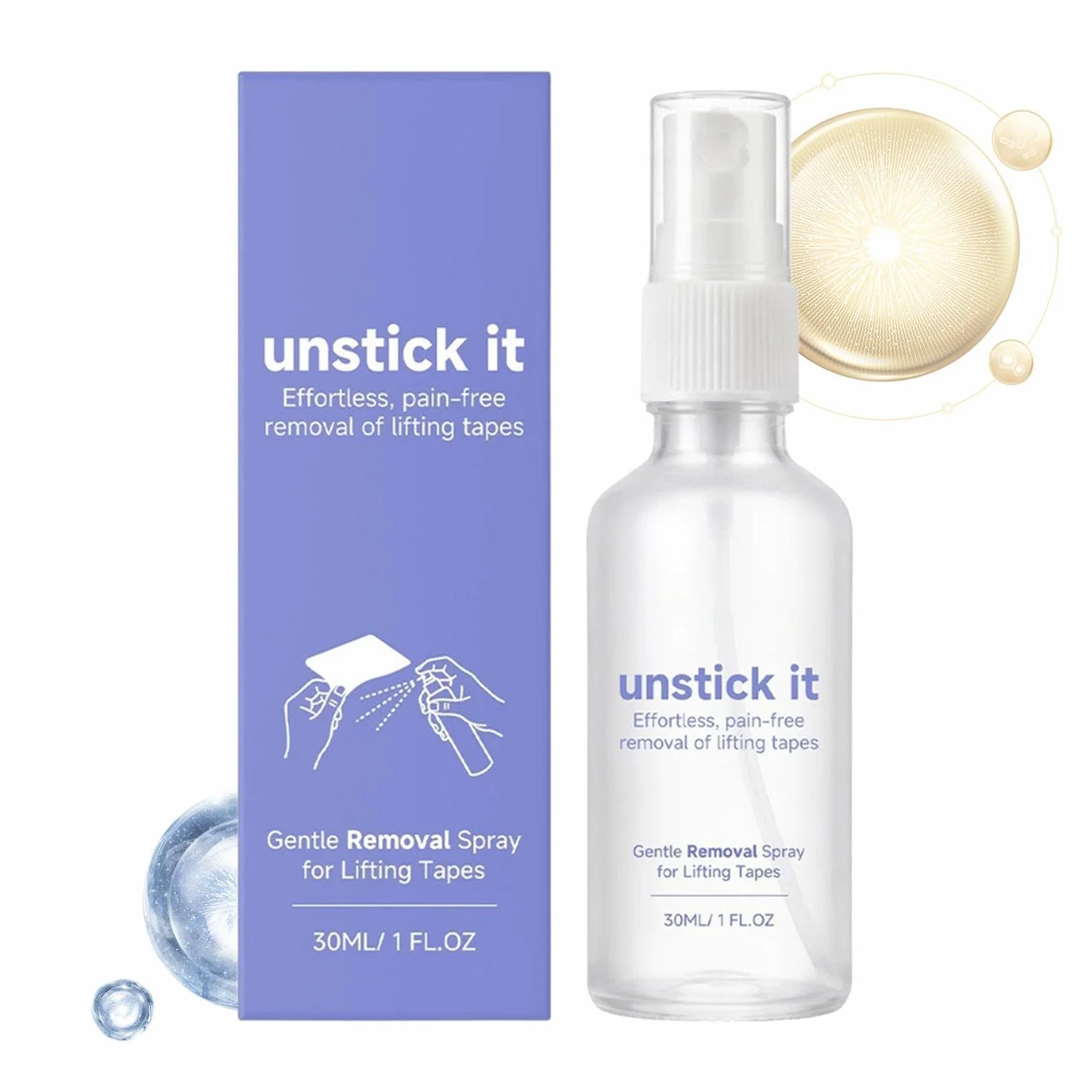 Skin Adhesive Remover Spray, Bandage Adhesive Remover, Quick Dry Strong Dissolver, Medical Grade Spray for Gentle Skin Safe Adults Women Families Daily Use Travel