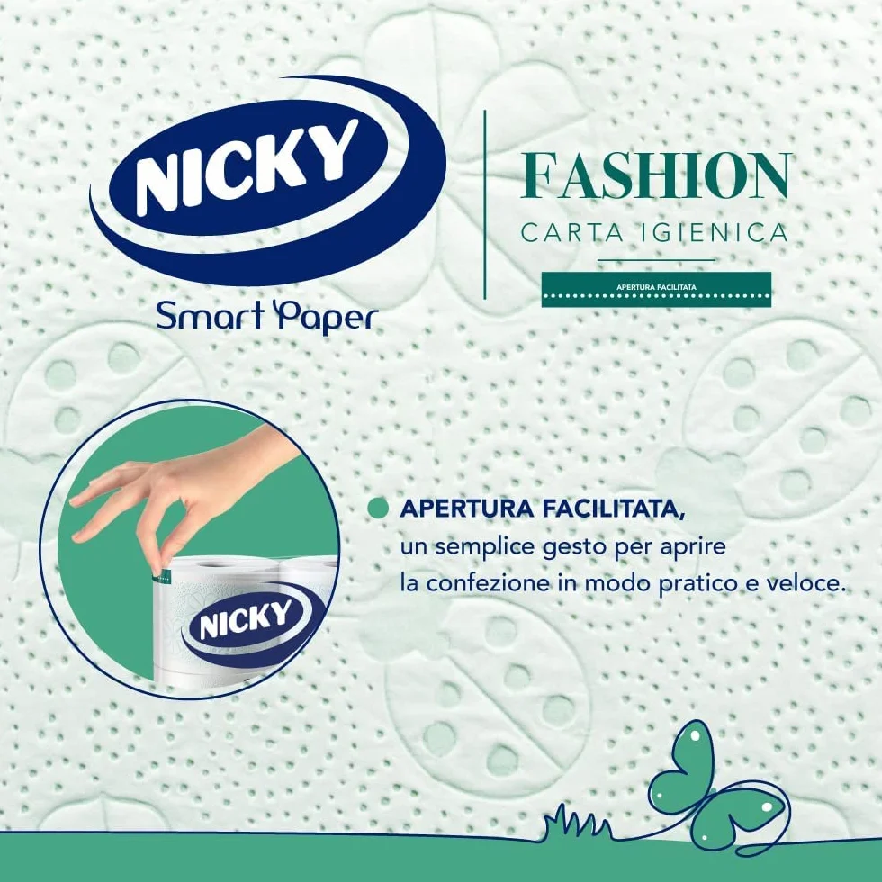 Nicky Fashion, papier toaletowy, 4-warstwowy, 4 rolki
