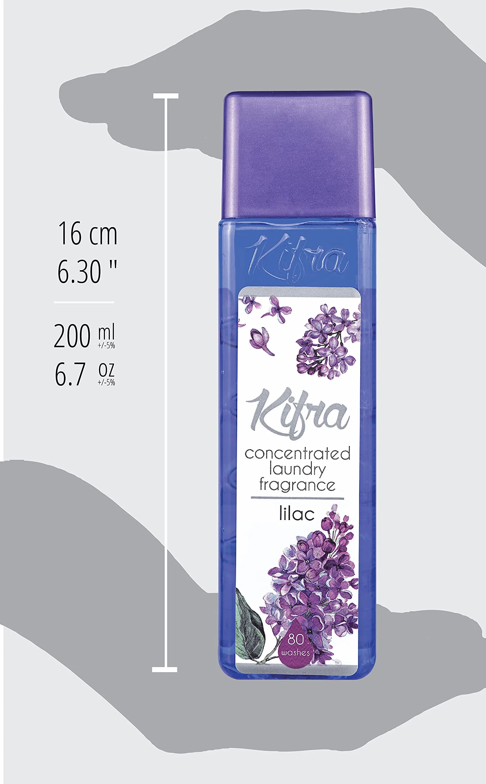 Kifra Lilac skoncentrowane perfumy do prania, 200 ml, 80 cykli prania, długotrwały zapach prania