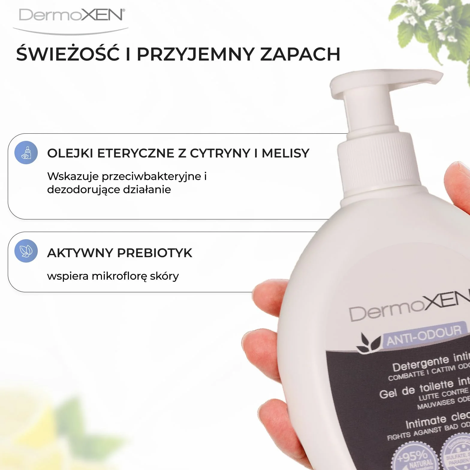 Dermoxen Detergent do bielizny dla kobiet przeciwzapachowych na Candida, miesiączkę i nietrzymanie moczu