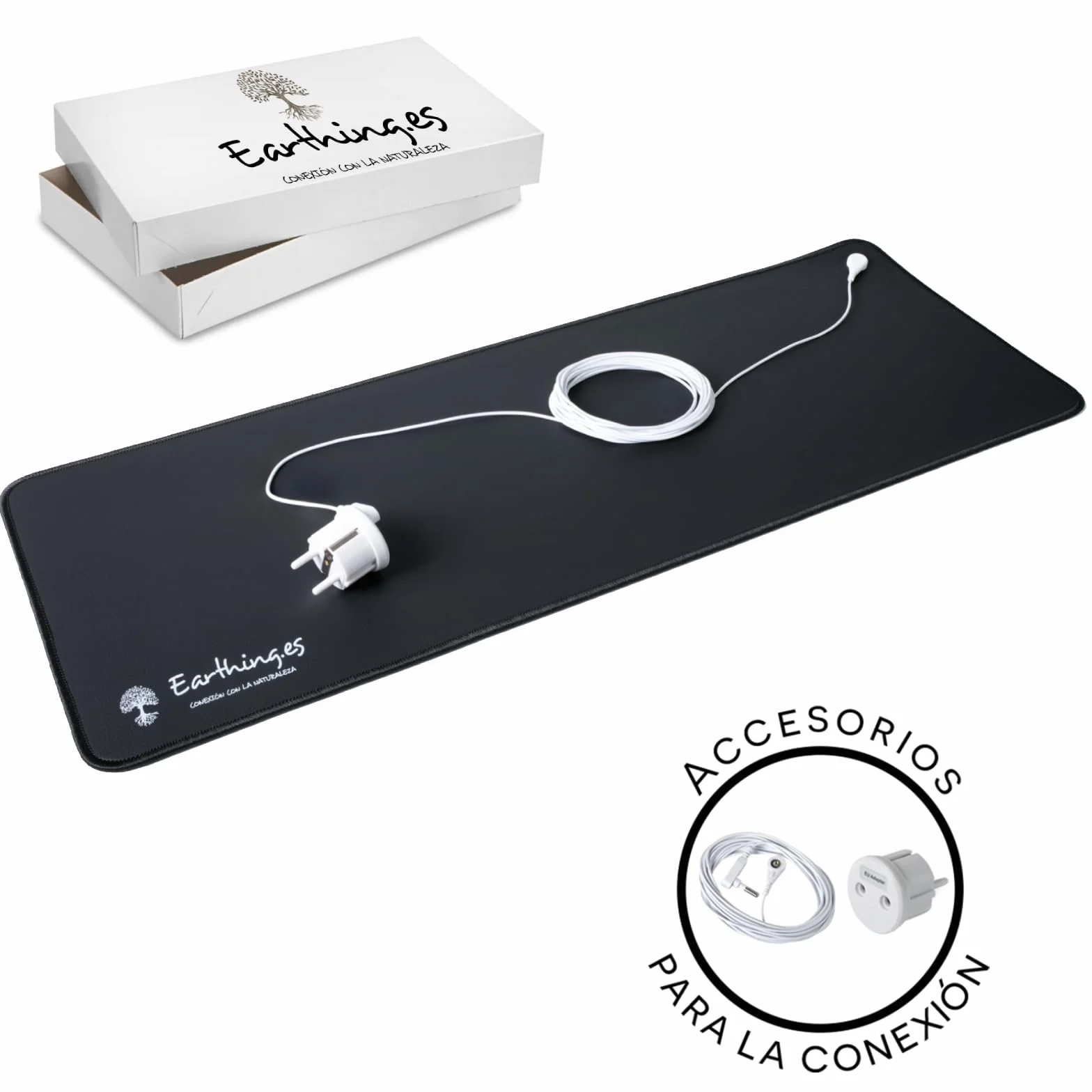 Mata podłogowa Ziemi 68 x 25 cm uziemienie kabel adapter redukcja stresu obrzęk poprawa snu