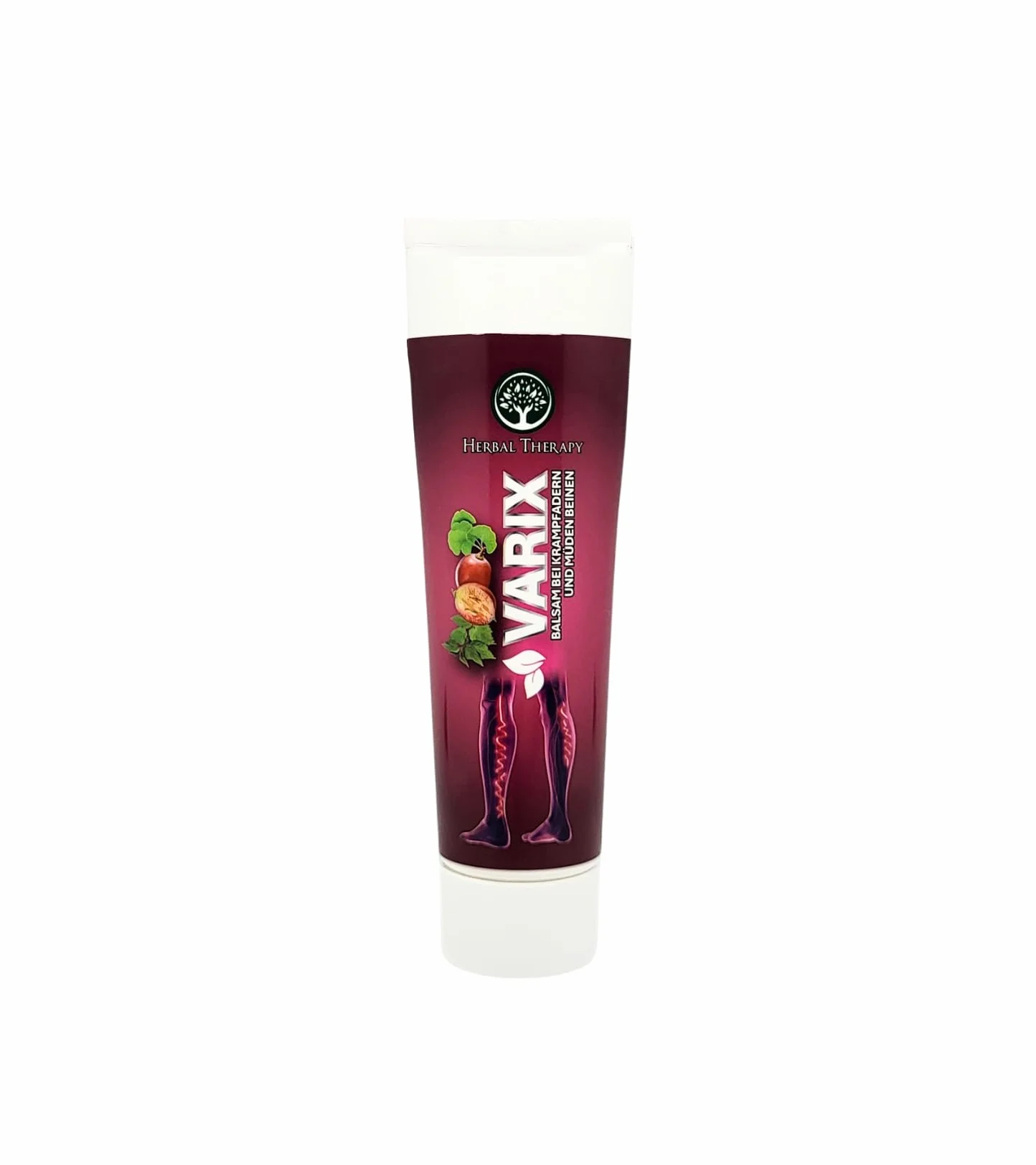 VARIX balsam do żył – 100% naturalny krem ziołowy z kasztanowcem, miłorzębem japońskim i diosminą – przeciw żylakom, zmęczonym i ciężkim nogom – chłodzący, wspomaga krążenie krwi – 100