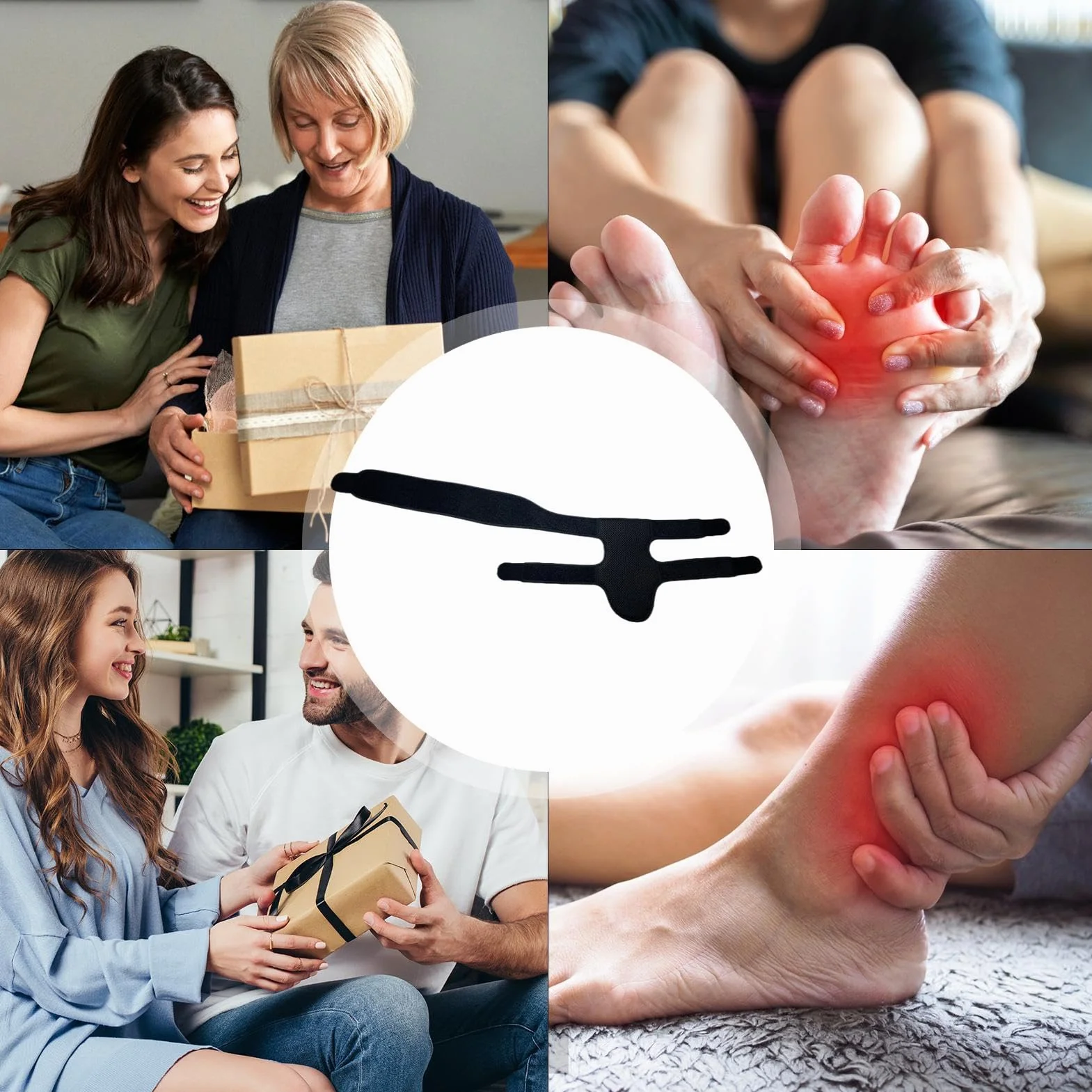 Orteza opadania stopy, orteza opadania stopy do chodzenia | Regulowany stabilizator stopy dla kontuzjowanej stopy,Opaska do korekcji postawy stopy, lewy/prawy podpórka i mocowanie Pasek zapobiegający