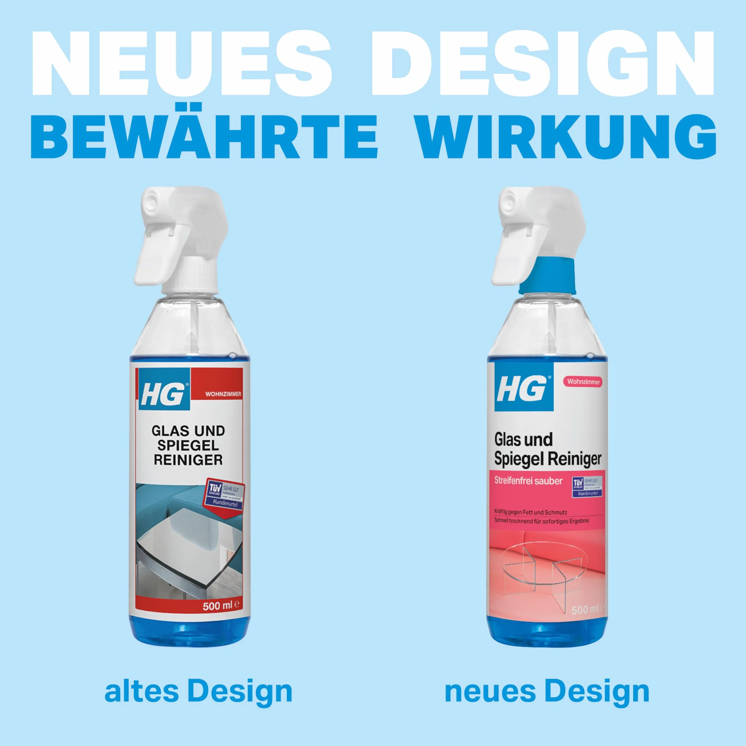 HG Środek do czyszczenia szkła i luster 500ml spray bezsmugowy
