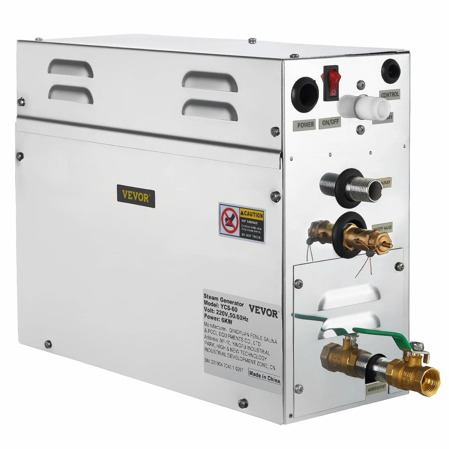 Generator pary 6 kW sauna domowe spa prysznic generator pary do łaźni tureckiej o małej pojemności z cyfrowym sterownikiem