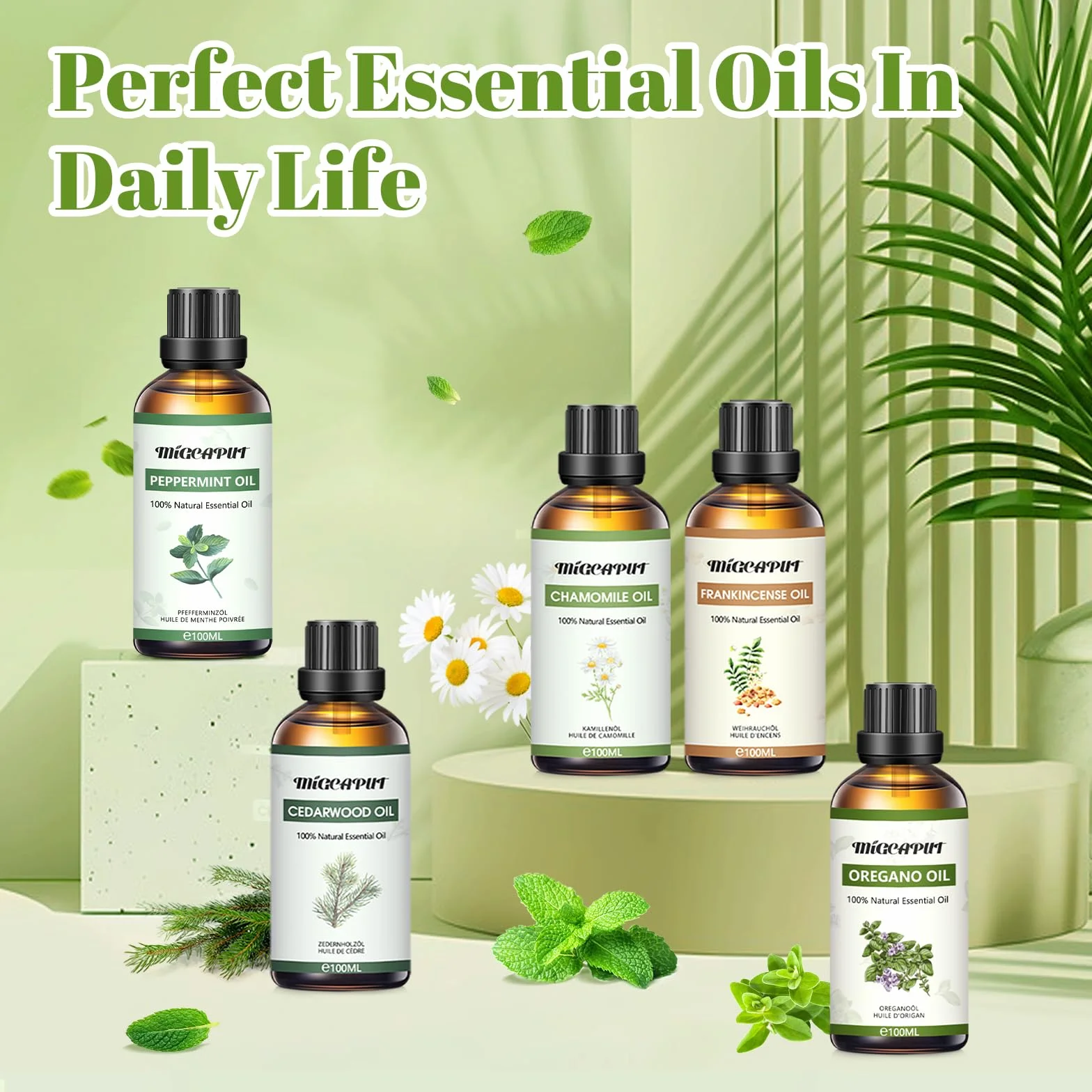 MIGCAPUT Olejek Eteryczny z Oregano 100ML Naturalny Aromaterapeutyczny do Dyfuzora SPA Masażu