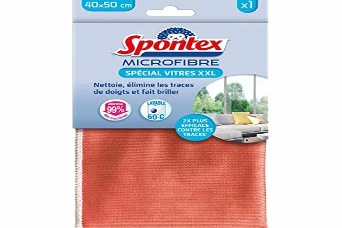 SPONTEX - Specjalna mikrofibra XXL - oczyszcza i usuwa odciski palców - sprawia, że połysk - 2x bardziej skuteczny przed smugami