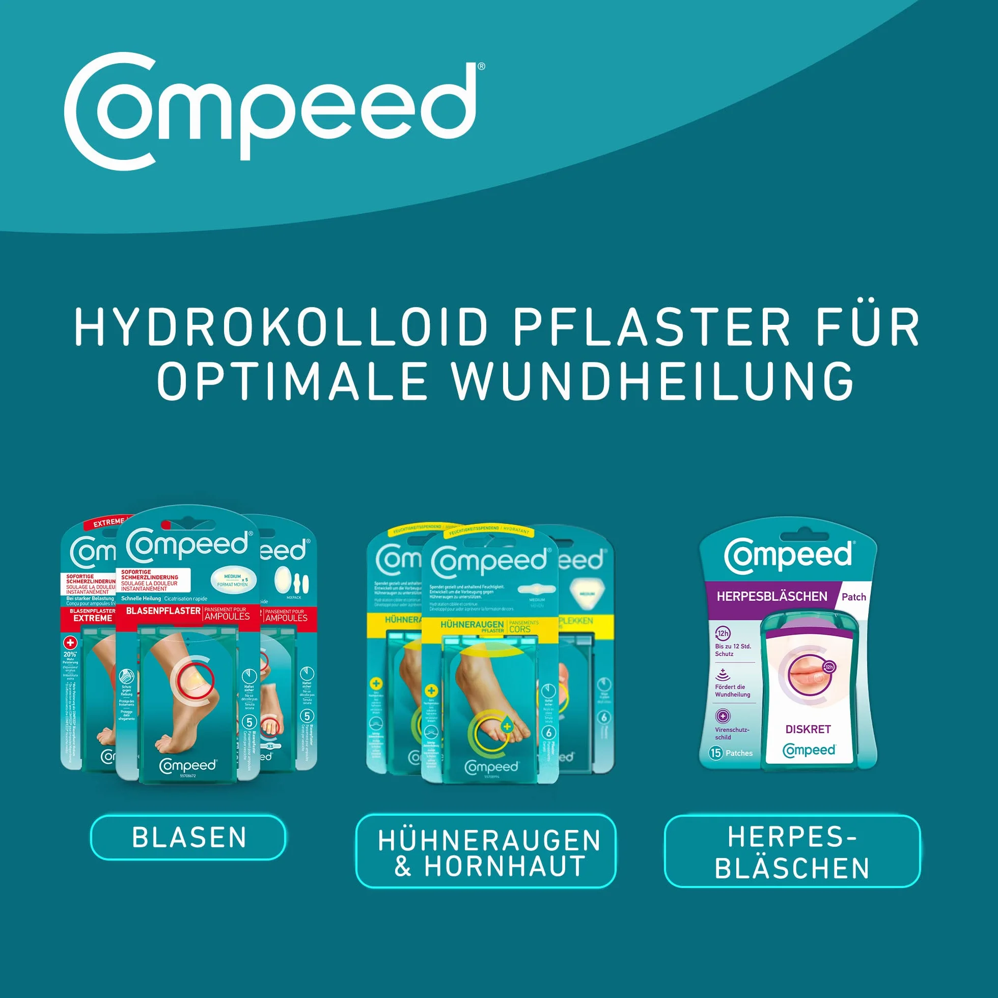 Compeed Na Pęcherze Extreme Plaster Hydrokoloidowy, 6,8 cm x 4,2 cm x 6 sztuk