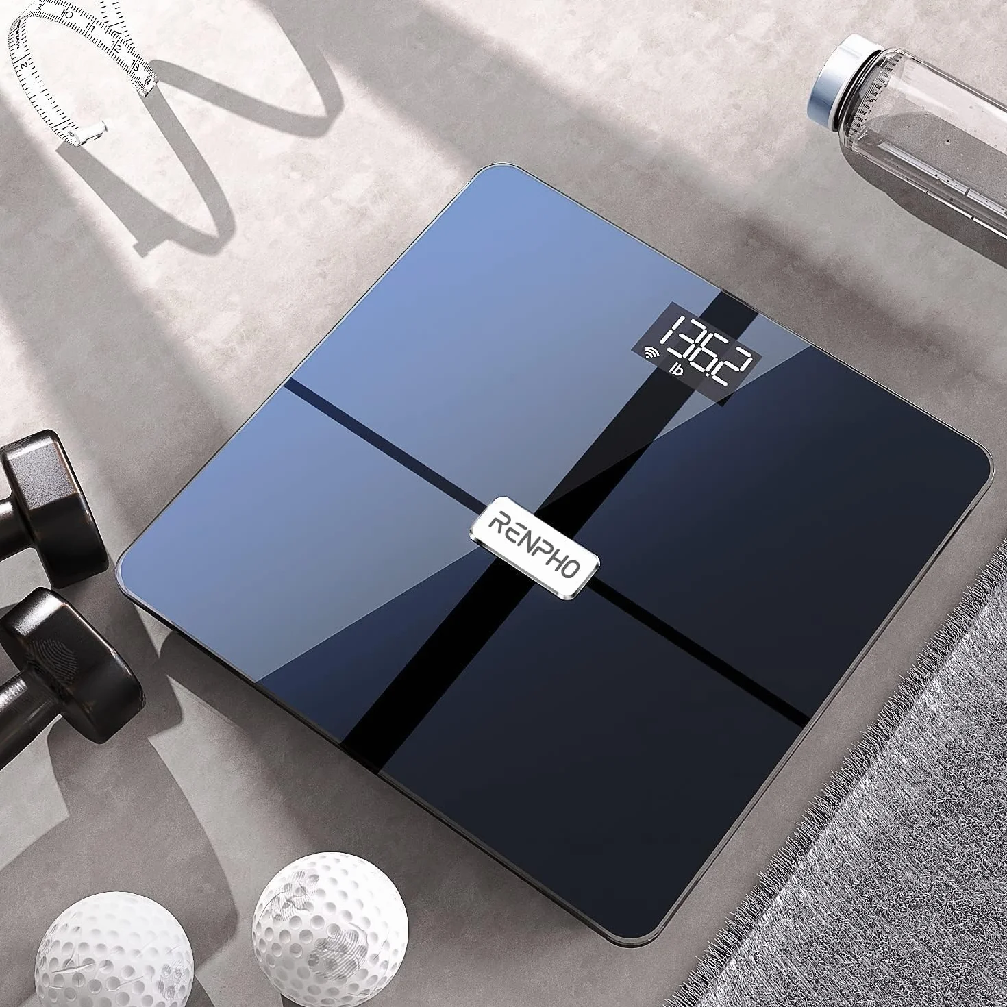 RENPHO Inteligentna waga Wi-Fi Bluetooth do analizy ciała, 13 wartości tkanka tłuszczowa masa mięśniowa